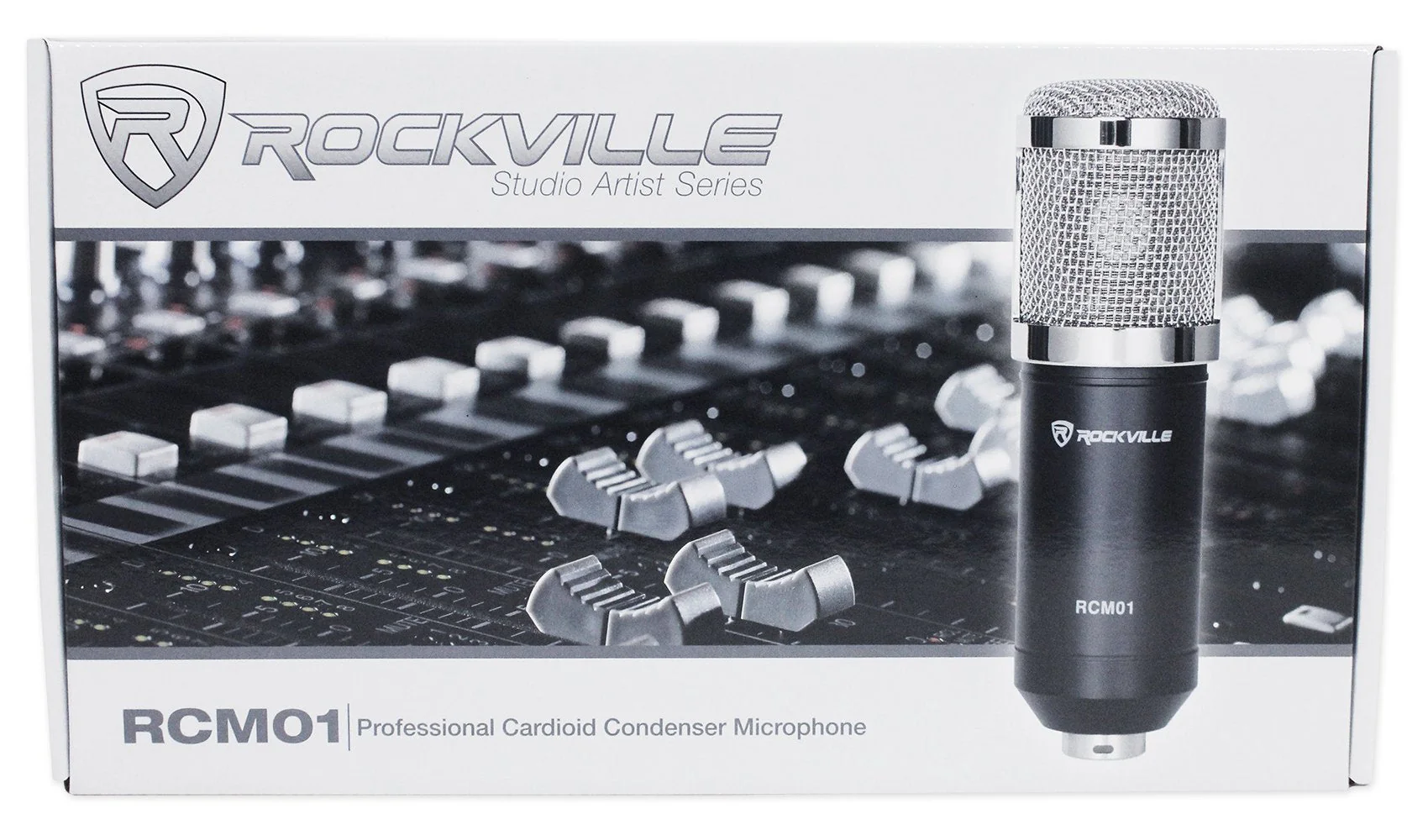Rockville RCM01 Pro Studio Condenser Microphone, 200 Ohm, Cardioid Pattern, Metal Shock Mount, 30Hz-20kHz Frequency, XLR and 3.5mm Cables, for Vocals and Podcasting - Image 6
