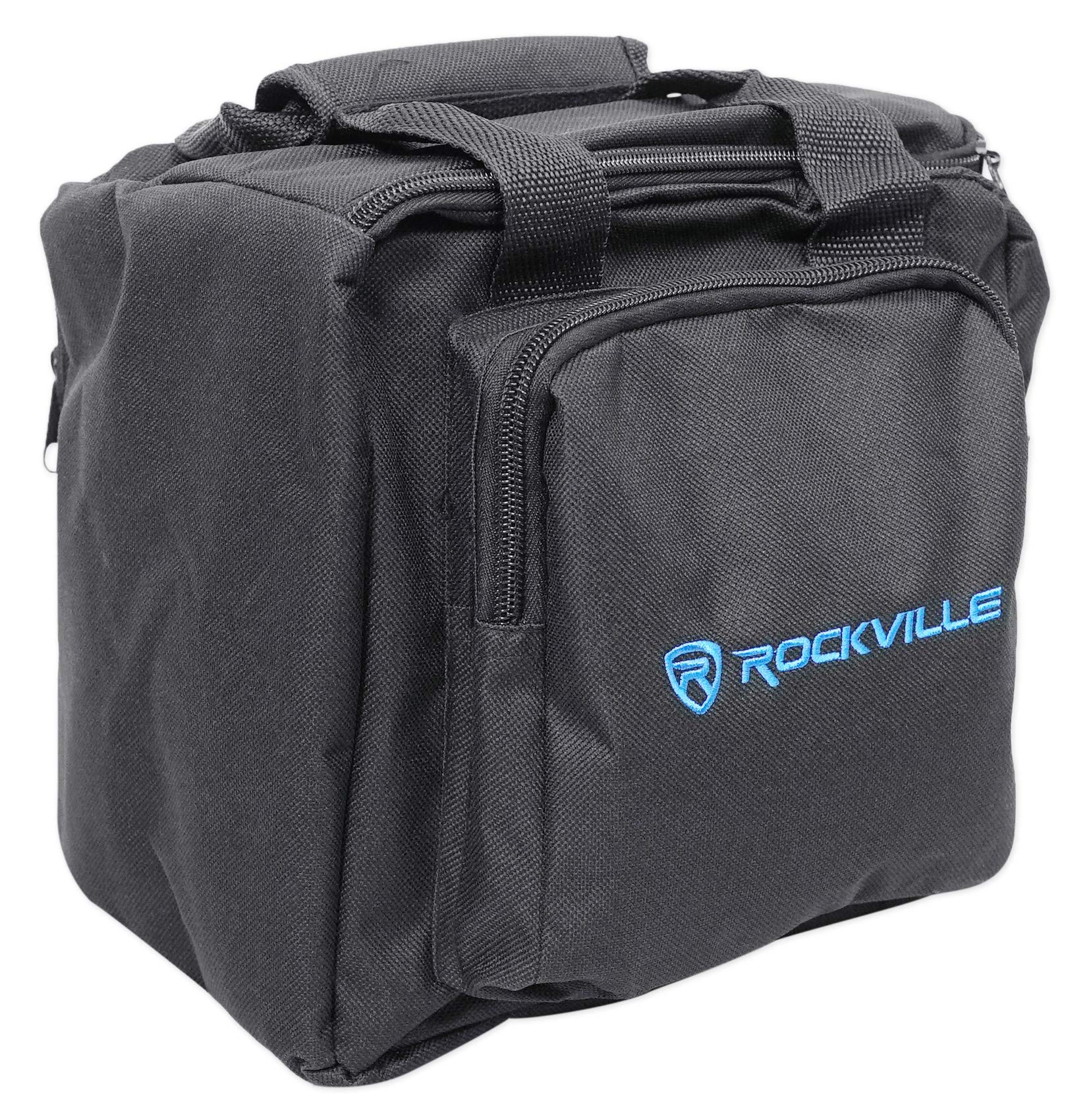 Rockville RLB90 Universal Travel Bag for 2 Slim LED Par Lights, Controller and Cables, Extra-Thick Padding, Removable Dividers, Zippered Pockets, for DJs and Mobile Entertainers - Image 7