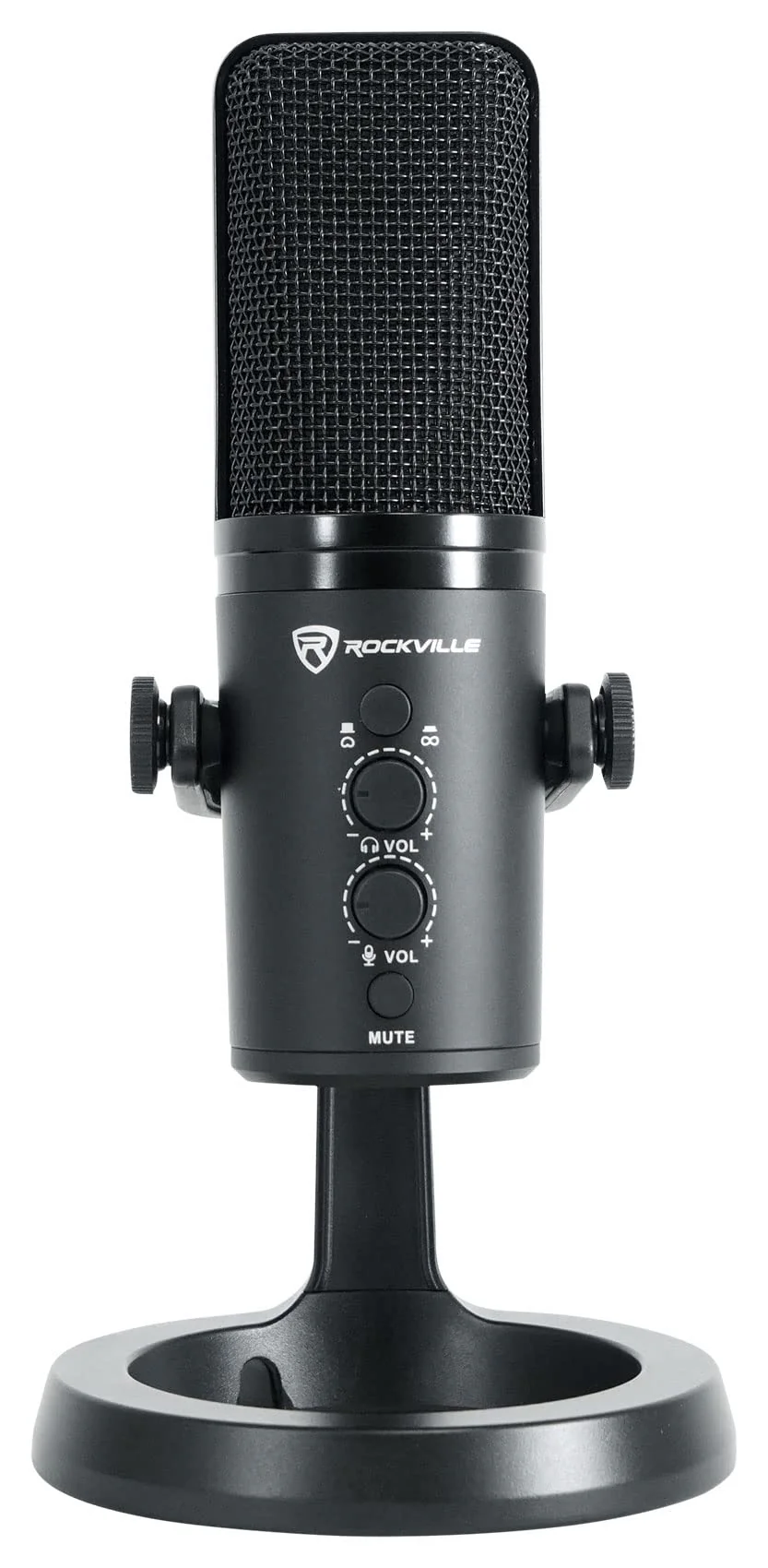 Rockville Rock-Stream PRO Dual Pattern USB Microphone, 24-Bit/192kHz, Cardioid/Bi-Directional, LED Clipping Indicator, Headphone Monitoring, for Gaming, Streaming, Podcasting - Image 3