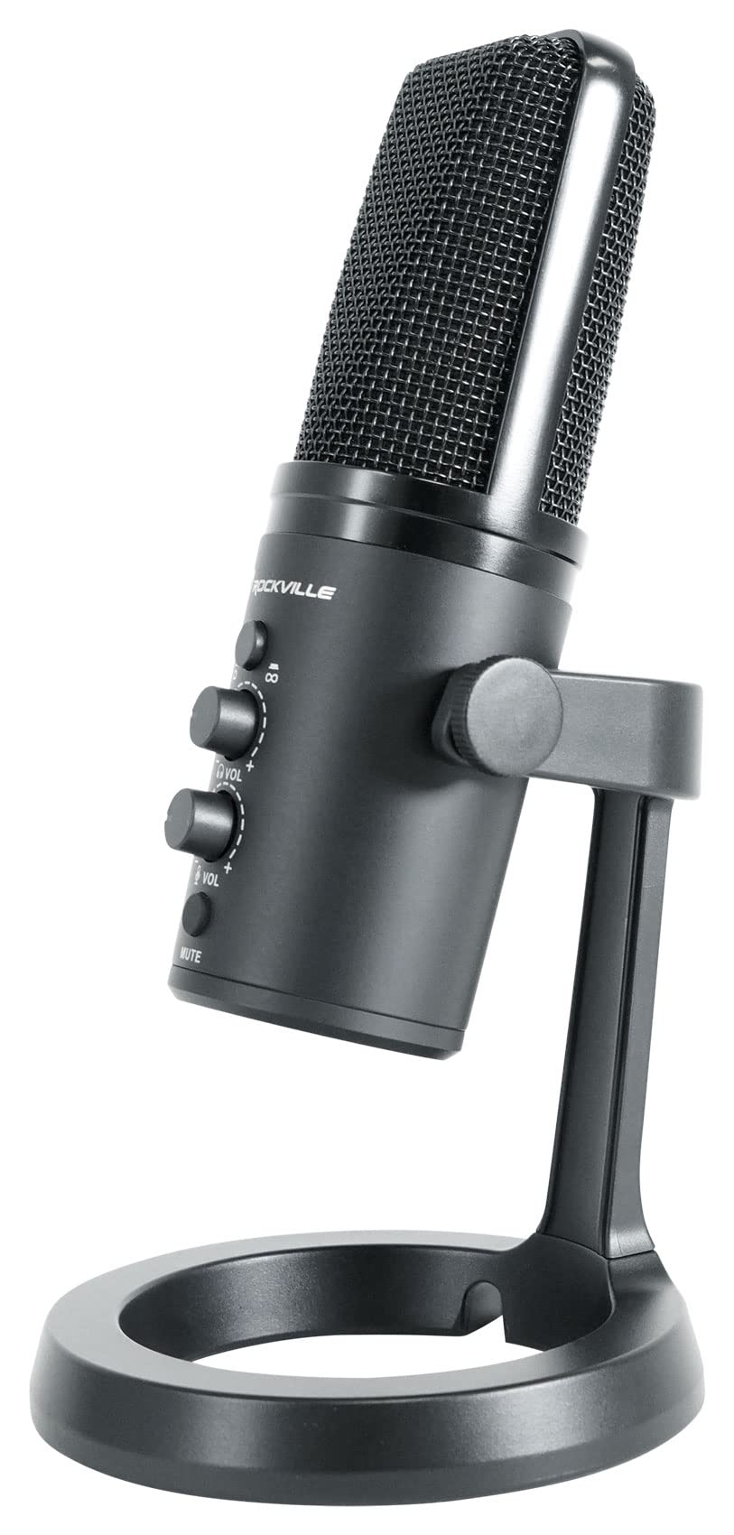 Rockville Rock-Stream PRO Dual Pattern USB Microphone, 24-Bit/192kHz, Cardioid/Bi-Directional, LED Clipping Indicator, Headphone Monitoring, for Gaming, Streaming, Podcasting - Image 6
