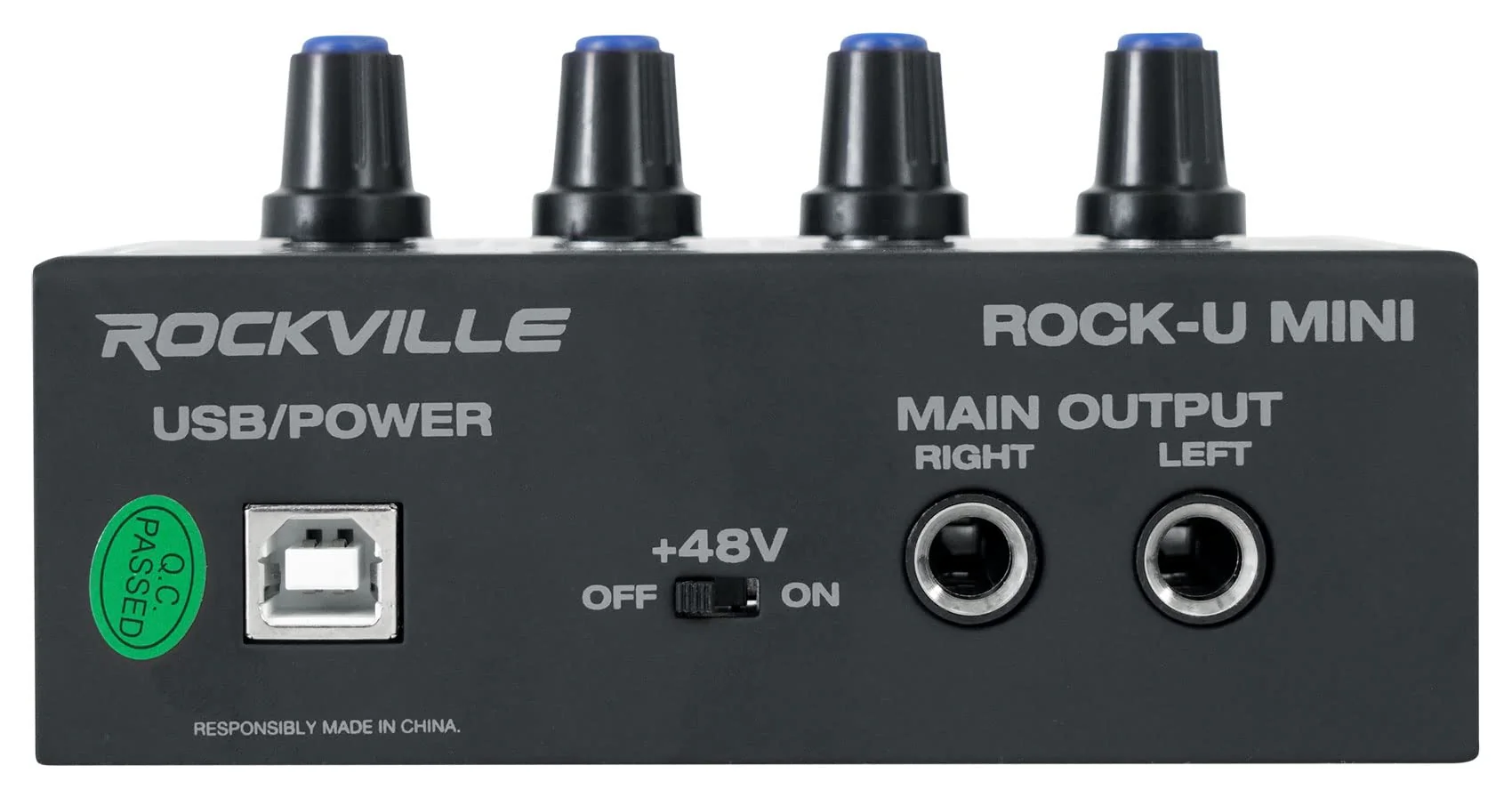 Rockville Rock-U MINI 2x2 USB Computer Recording Interface 24 Bit 192Khz Home Studio, Black - Image 5