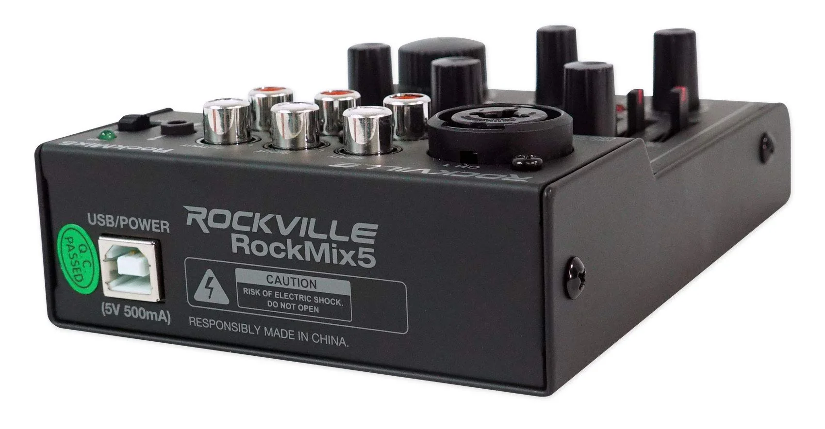 Rockville RockMix 5 Channel Pro Mixer w/USB Interface, Bluetooth, Echo, 2-Band EQ, Compact Design, Portable, for Podcasting and Live Music - Image 3
