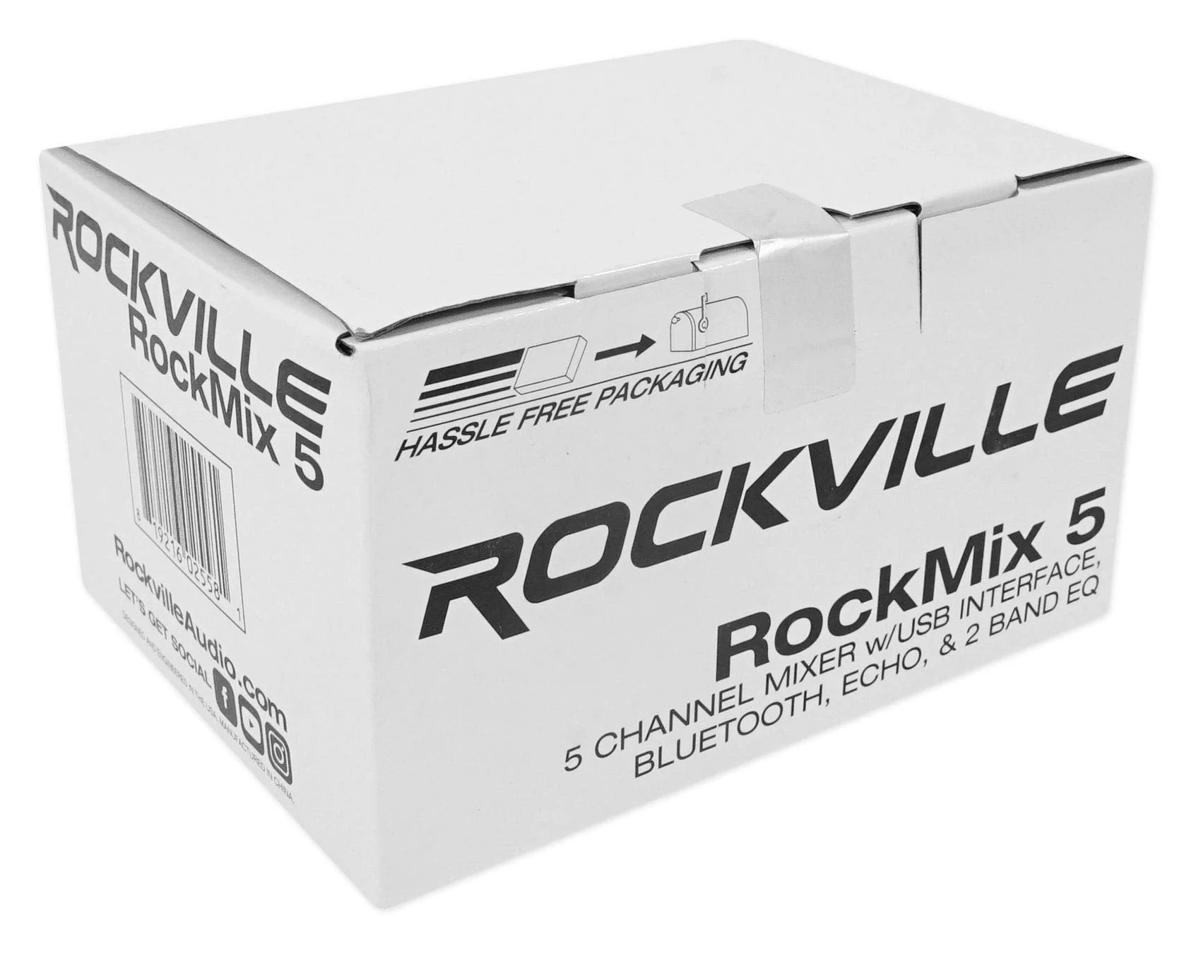 Rockville RockMix 5 Channel Pro Mixer w/USB Interface, Bluetooth, Echo, 2-Band EQ, Compact Design, Portable, for Podcasting and Live Music - Image 6
