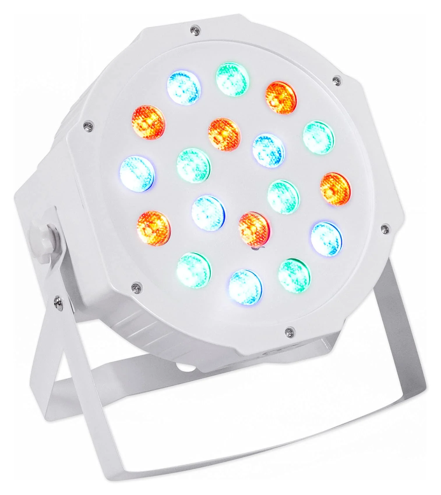 Rockville RockPAR50 White Compact 24W LED RGB Par Can DJ/Club/Stage Wash Light, DMX Control, Daisy-Chain Power, Sound-Activated, for Parties, Weddings, and Live Performances - Image 2