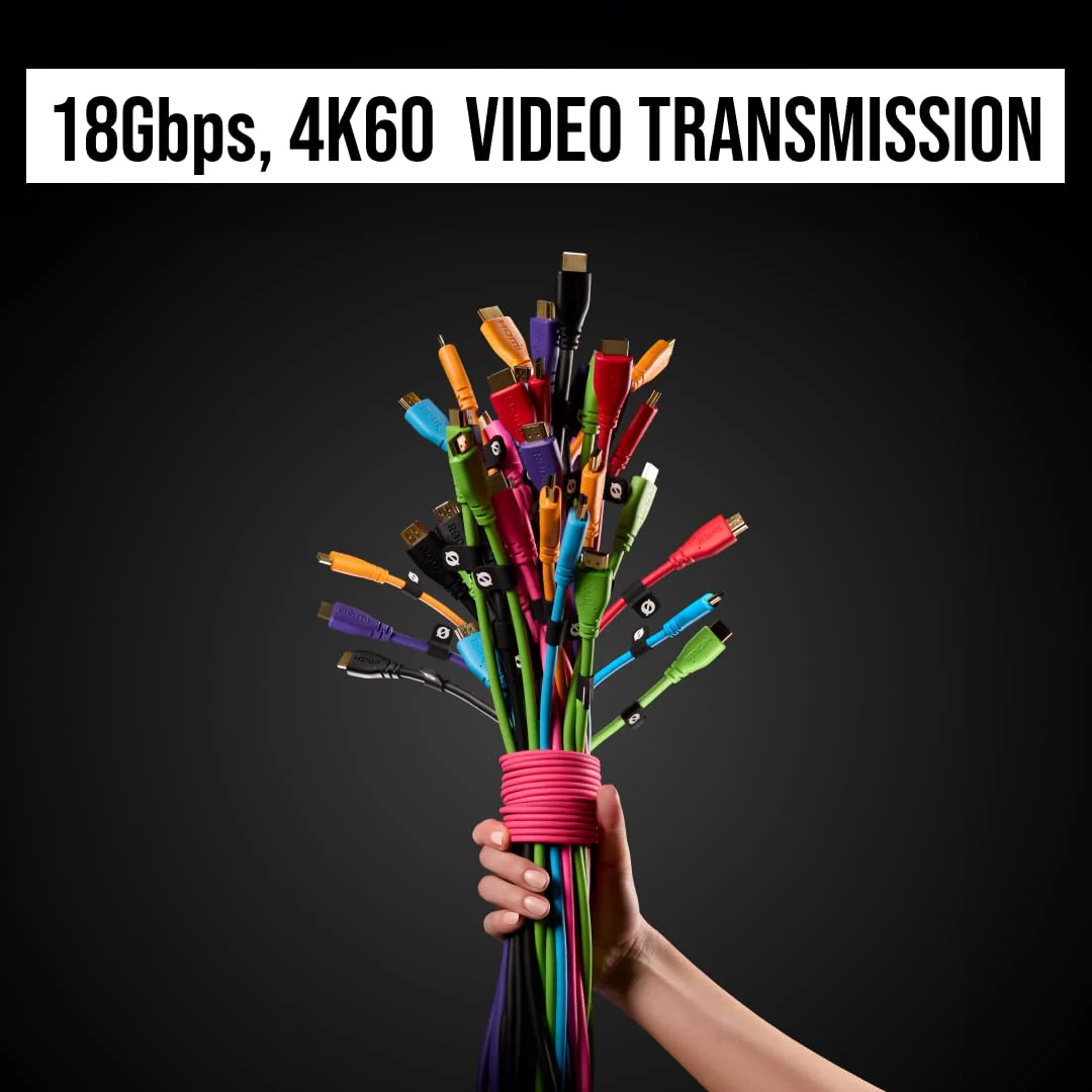 RØDE HDMI-3 Premium High Speed HDMI Cable with Ethernet (3m/10ft, Pink) HDMICABLE3M-P - Image 4