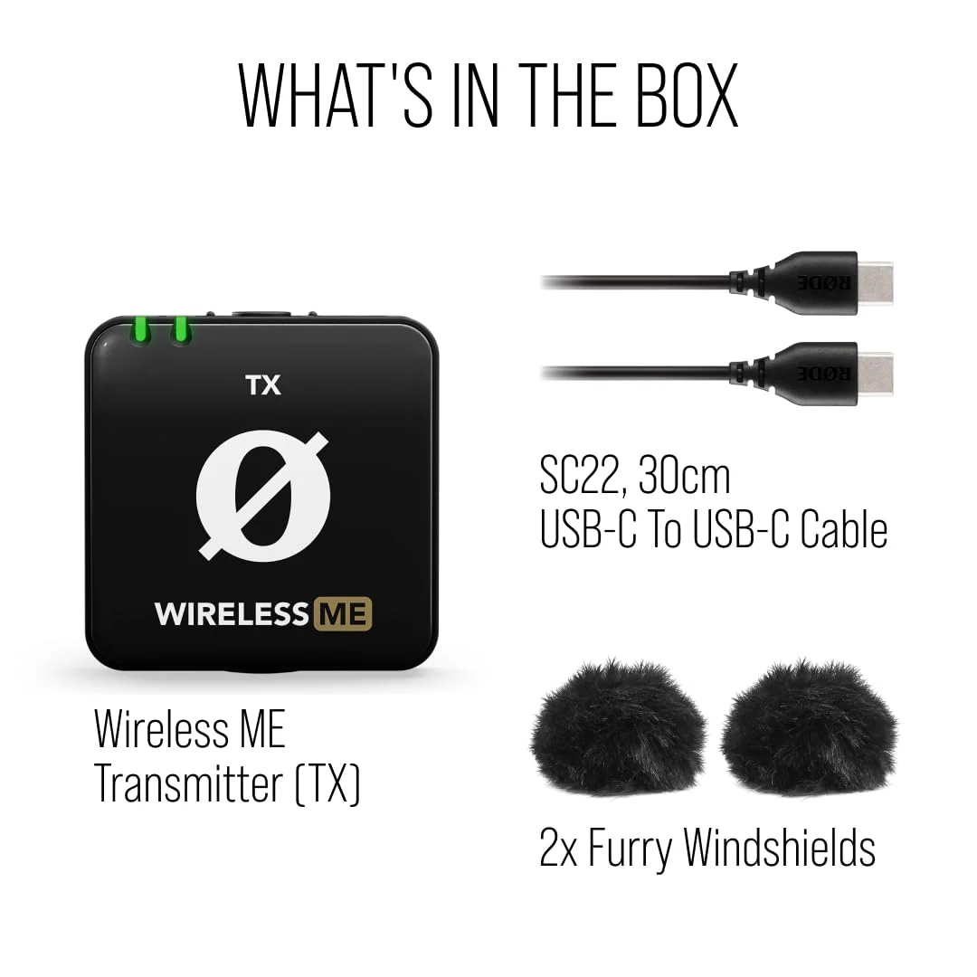 RØDE Wireless ME TX Ultra-compact Wireless Transmitter with Built-in Microphone, On-board Recording and up to 200m Range for Filmmaking, Interviews and Content Creation (Transmitter Only) WIME TX - Image 5