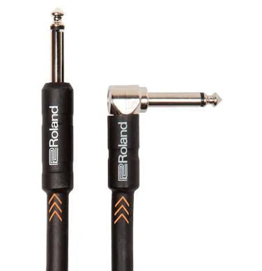 Roland Black Series 15ft / 4.5m Instrument Cable,Angled/Straight 1/4" jack - RIC-B15A - Image 3
