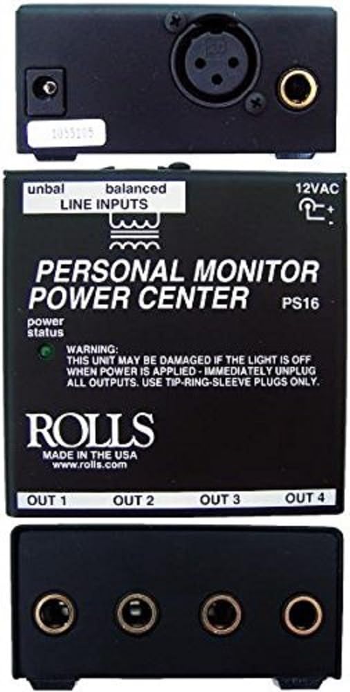 rolls Pm Series Power Center, Black (PS16)