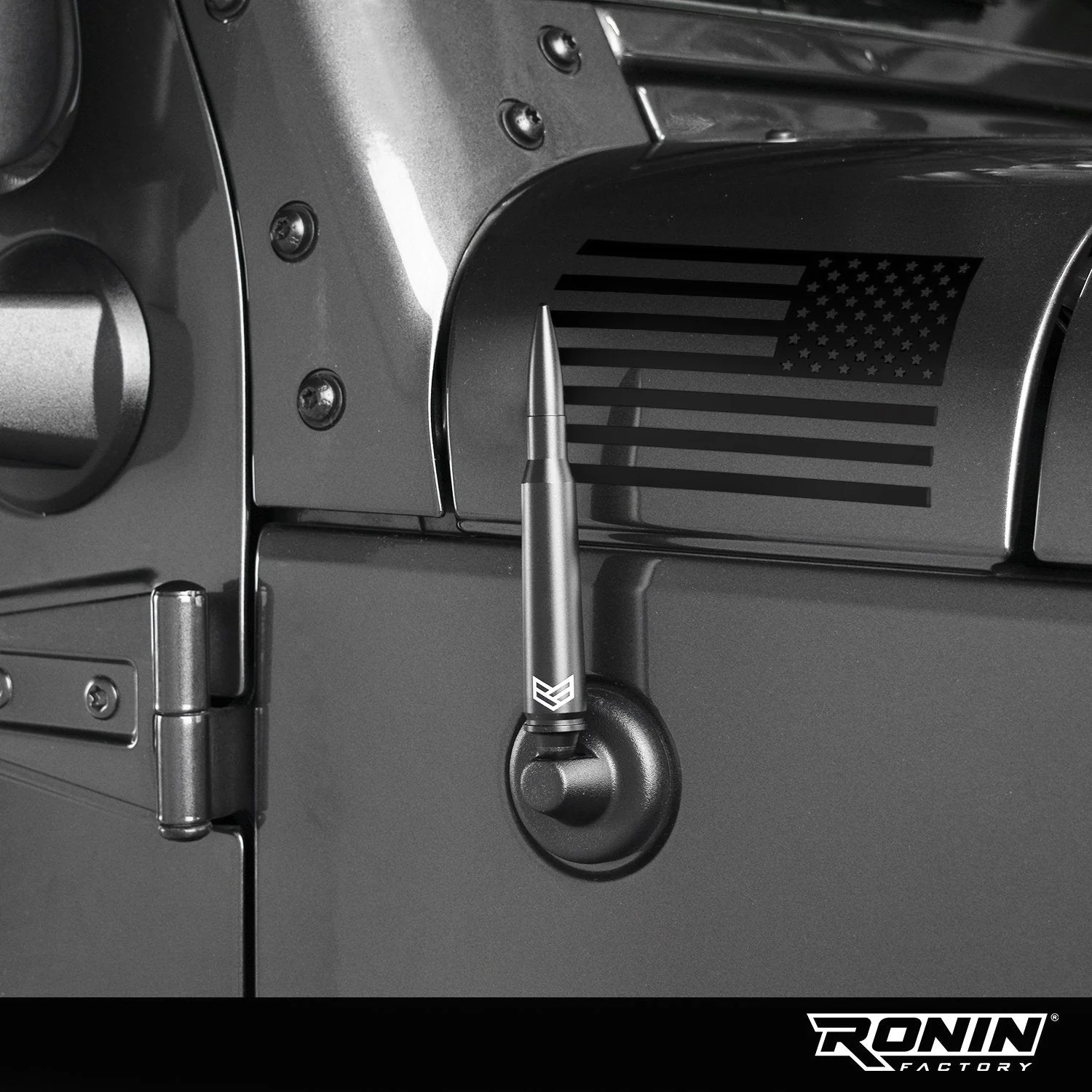 RONIN FACTORY - 50 Cal Bullet Antenna for Jeep Wrangler Gladiator Sahara Rubicon, Jeep Wrangler Accessories, Jeep Gladiator Accessories, Replacement Radio Antenna (2007-2023 JK JL) Jeep Bullet Antenna 2007-2023 (Standard) - Image 5