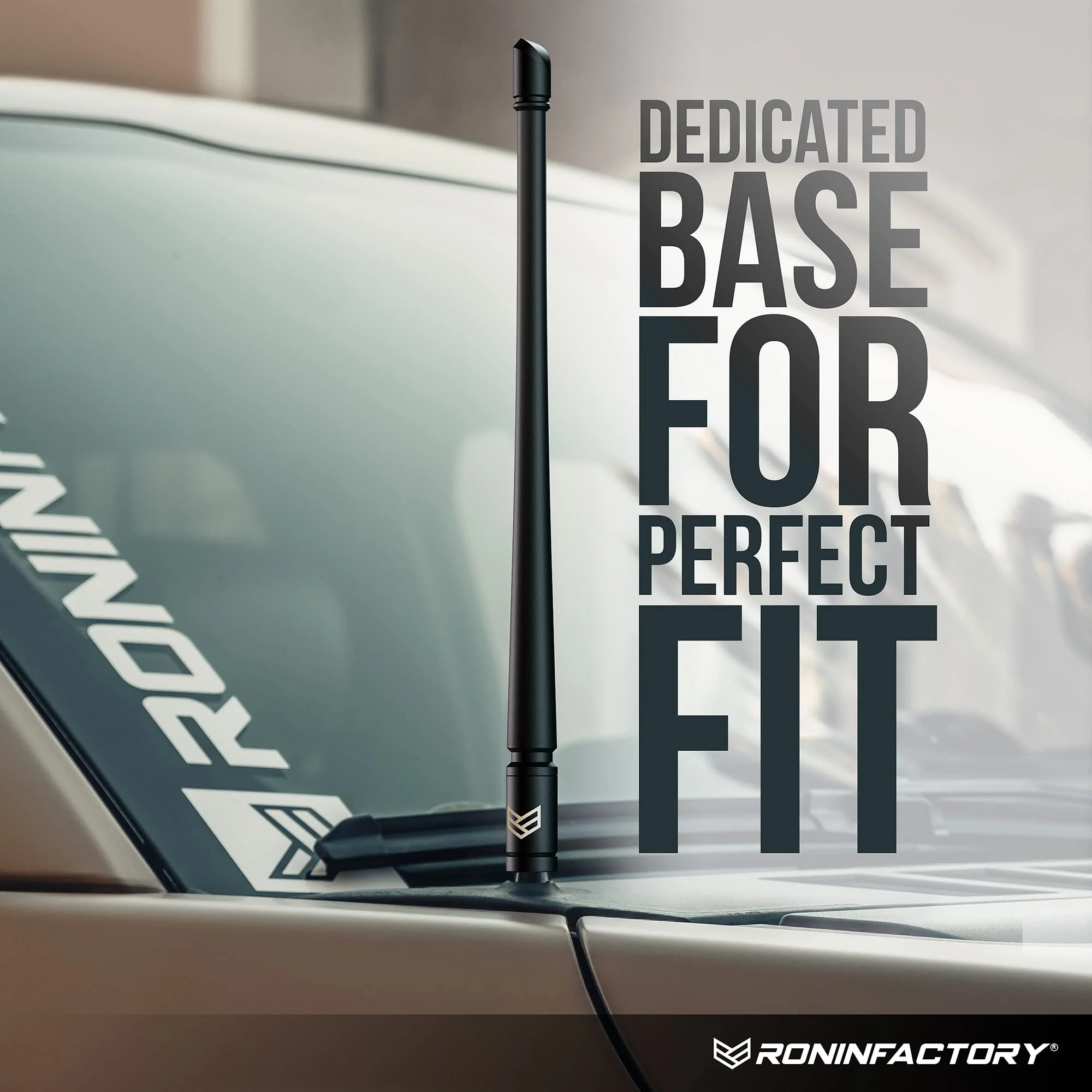 RONIN FACTORY Truck Antenna for Chevy Silverado & GMC Sierra Accessories 2014+ Anti Theft - Carwash Safe Short Replacement Antenna (12 Inch Flexible) 12 Inch TuffLock - 2014+ Chevy/GMC - Image 3