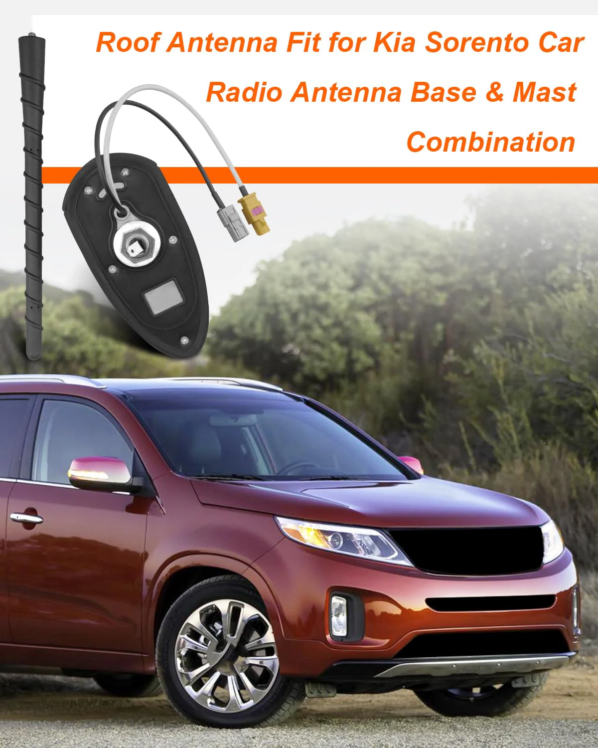 Roof Antenna & Base Fit for Kia Sorento 2011 2012 2013 2014 2015, Replace 96210-1u000 - Image 2