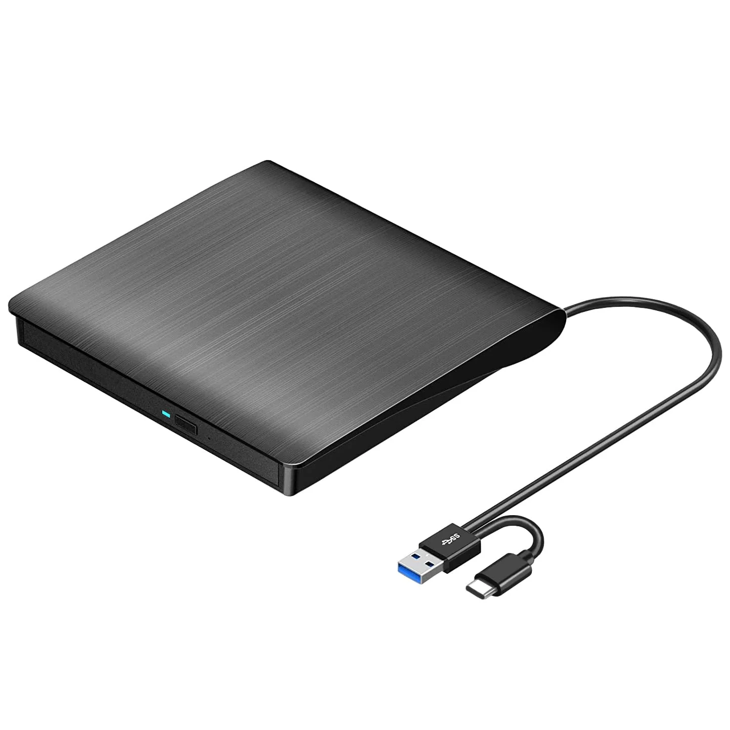 ROOFULL External CD/DVD Drive for Laptop, USB 3.0 & USB-C Portable CD/DVD-RW Player Reader Writer Burner, Optical Disc Drive for Windows 11/10 PC, Mac, MacBook & Linux Computer, Model ECD829-Y 2 In 1 - Image 8