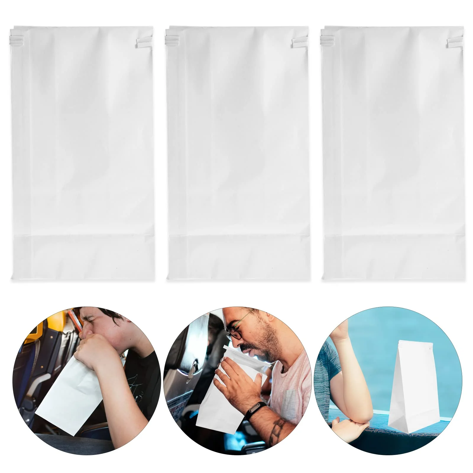 ROSENICE Pack of 25 Crushing Bags for Vomiting and Nausea (White) - Image 4