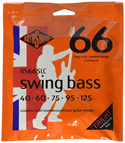 Rotosound RS665LC Swing Bass 66 Stainless Steel 5 String Bass Guitar Strings (40 60 75 95 125) .040-.125 Long Scale Medium - Image 2