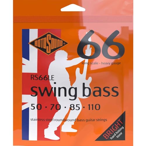 Rotosound RS66LE Swing Bass 66 Stainless Steel Bass Guitar Strings (50 70 85 110) .050-.110 Heavy Single Item - Image 2