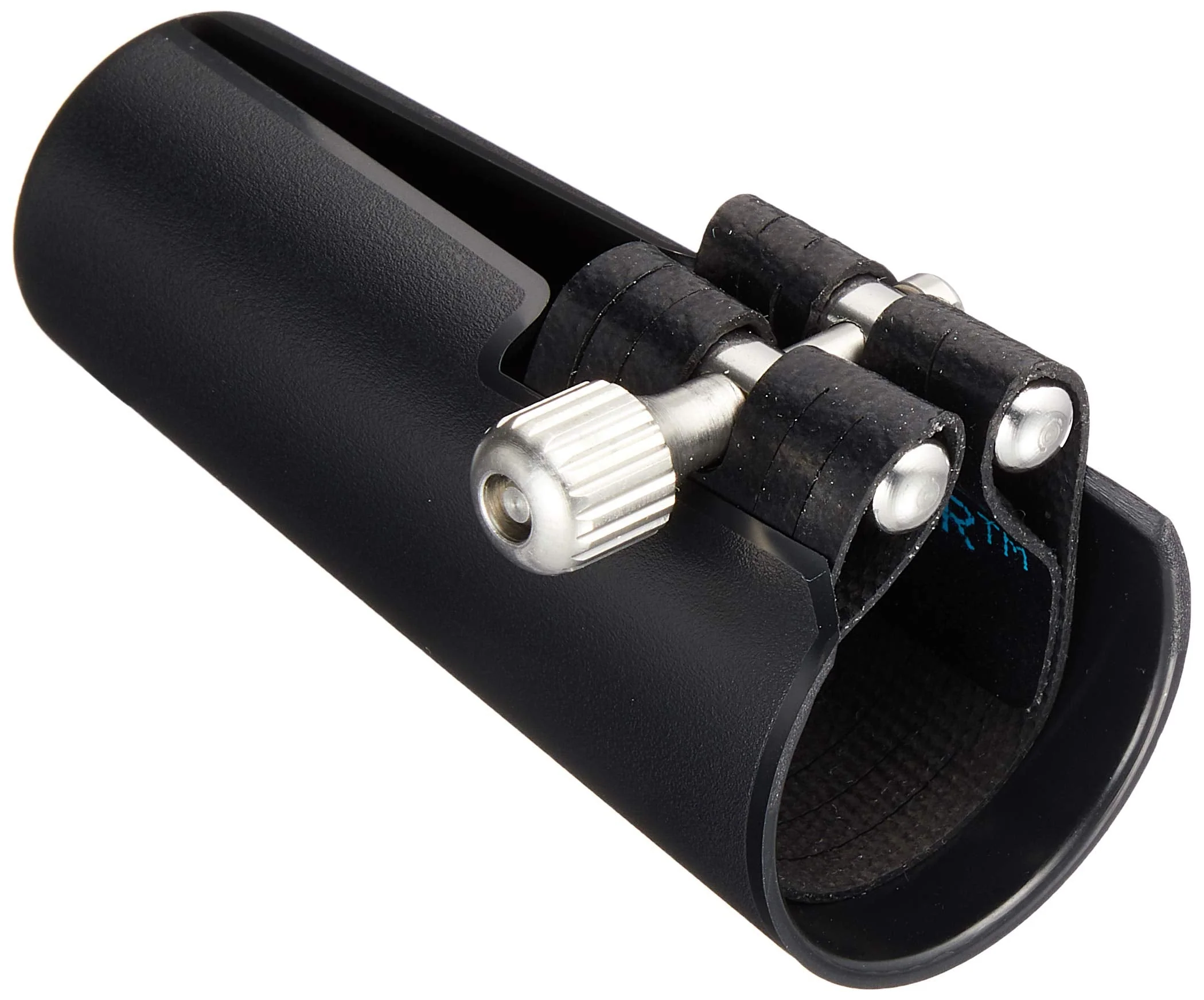 Rovner 1E Dark Ligature with Cap for Bb German String/Eb Clarinet, Nickel Fittings - Image 2