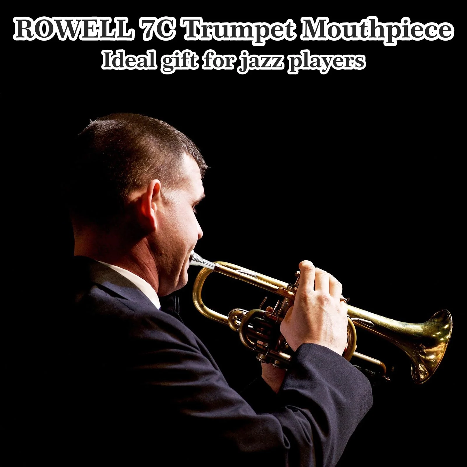 ROWELL Trumpet Mouthpiece 7C Trumpet Mouthpiece Bass Trumpet Mouthpieces Silver Plated Trumpet Mouthpiece for Beginners and Professional Players Band Jazz Mouthpiece Trumpet Accessories - Image 6