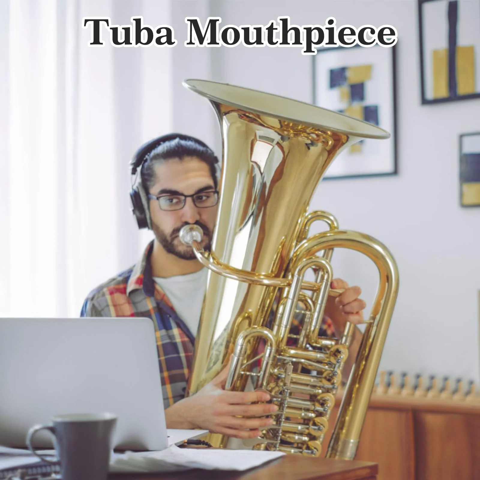 ROWELL Tuba Mouthpiece 67C4 Tuba Mouthpieces Brass Tuba Mouthpiece Sliver Plated Tuba Mouthpiece Compatible with Beginners and Professionals Tuba Accessories - Image 6