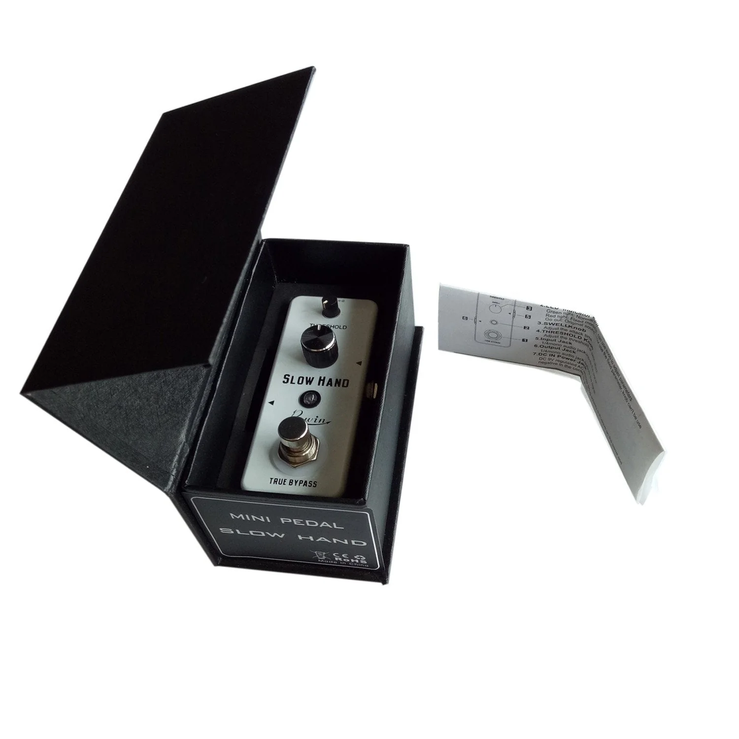 Rowin Digital Slow Hand Guitar Pedal Slow Gear Combine Reverb or Delay for Electric Guitar Bass True Bypass (LEF-326) - Image 6