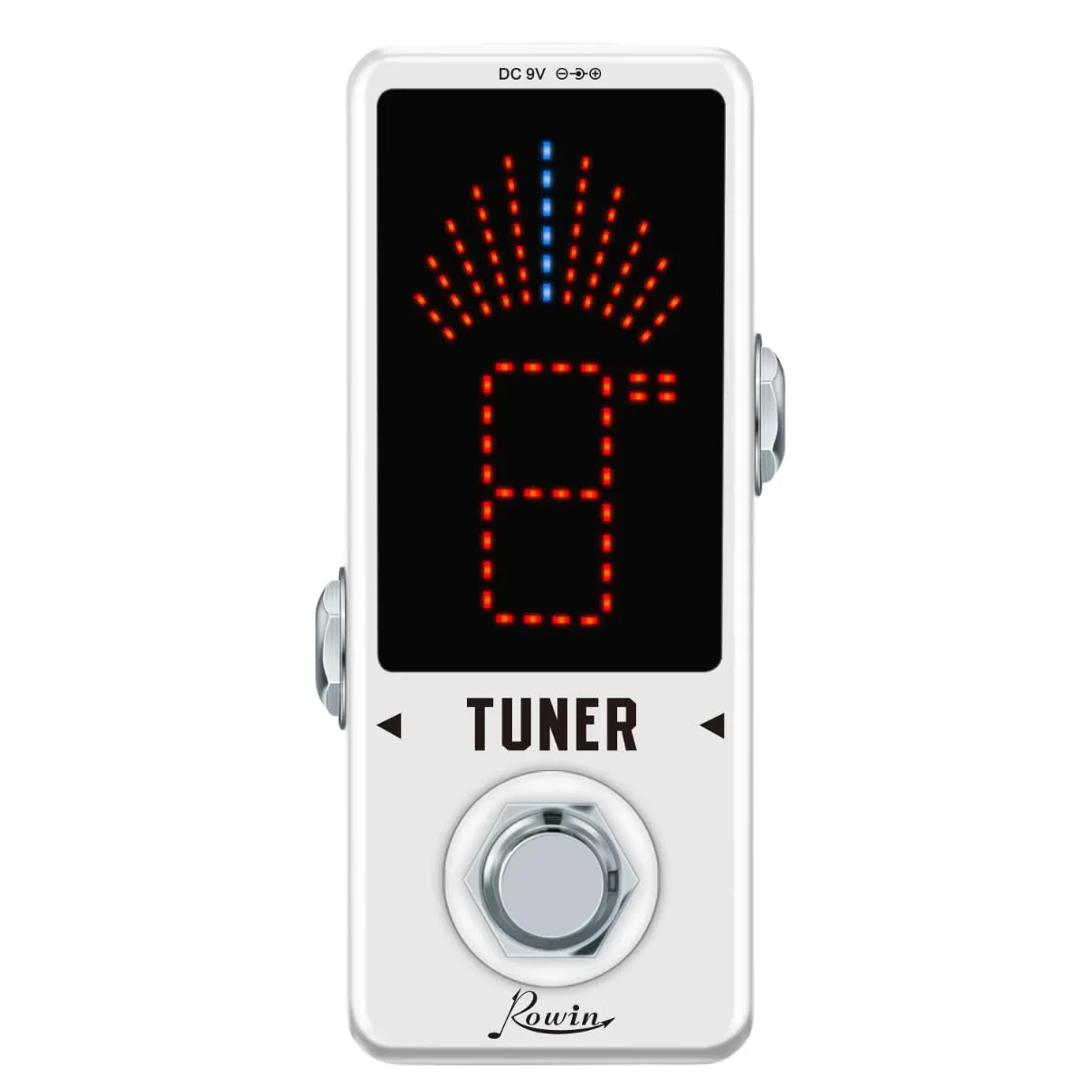 Rowin High Precision Guitar Chromatic Tuner Pedal Ture Bypass Silver - Image 3