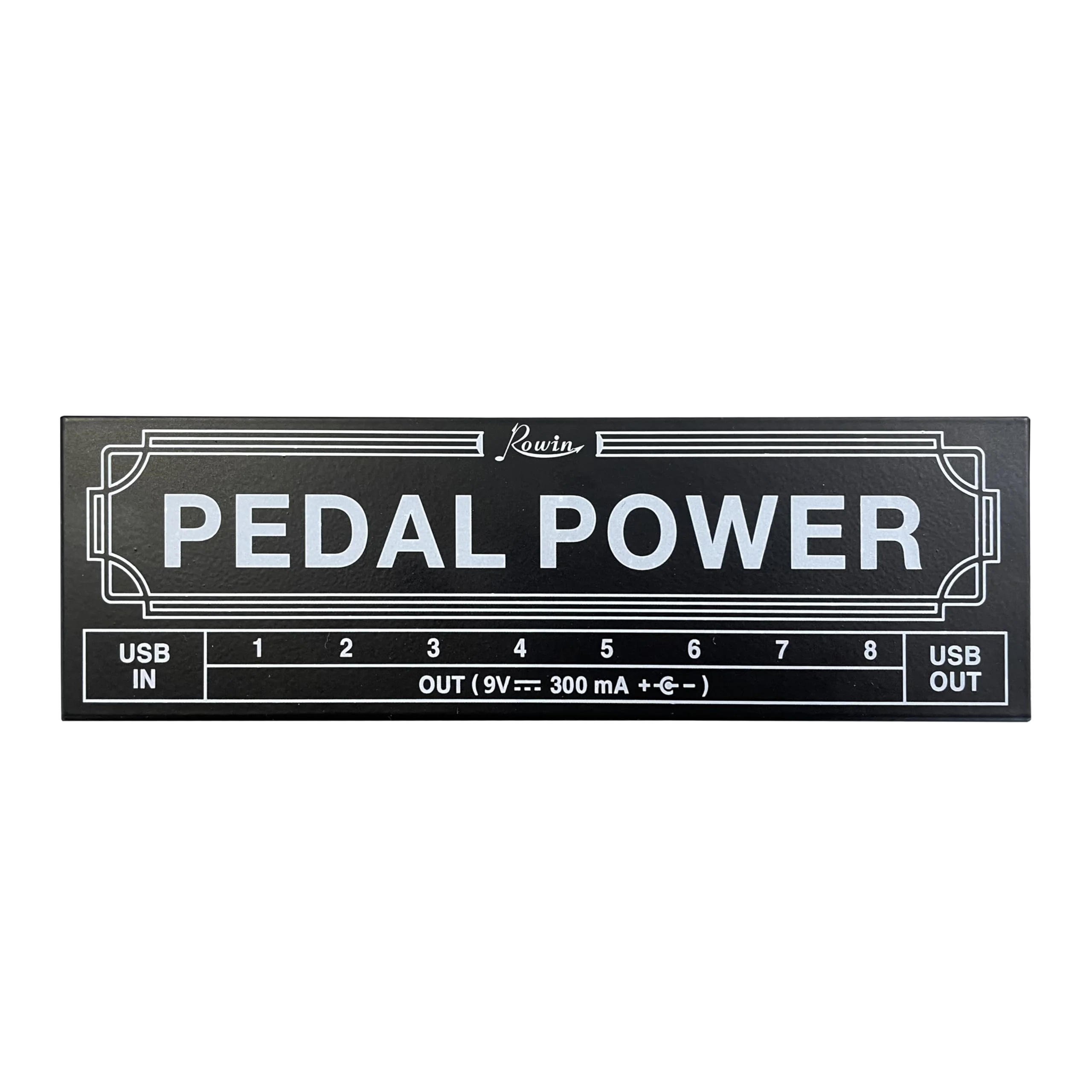 Rowin PW-2 Guitar Pedal Power Supply 8 Isolated DC Output for 9V Guitar Bass Effect Pedals with USB Charging Port for iPhone iPad Tablet PW-02 - Image 2