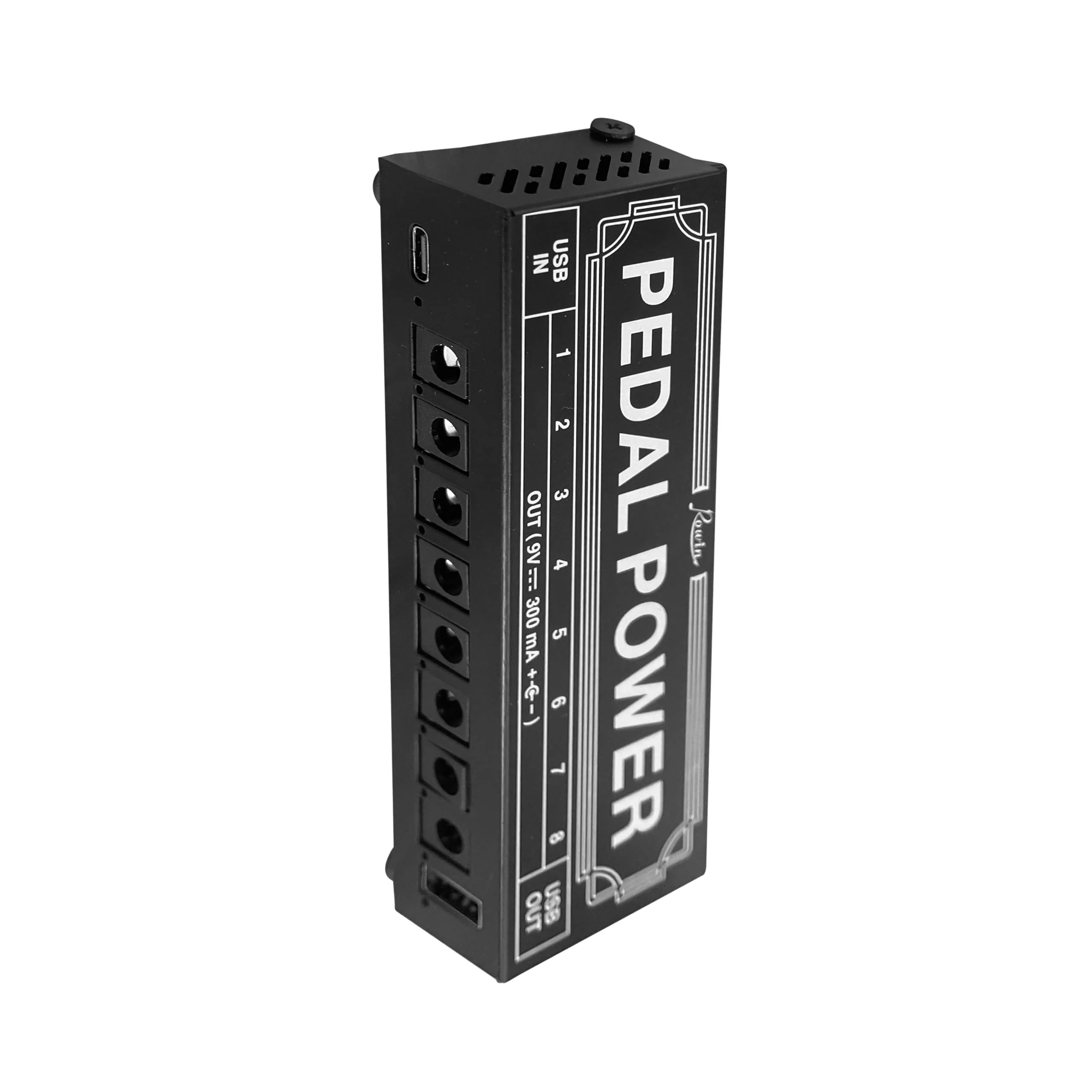 Rowin PW-2 Guitar Pedal Power Supply 8 Isolated DC Output for 9V Guitar Bass Effect Pedals with USB Charging Port for iPhone iPad Tablet PW-02 - Image 6