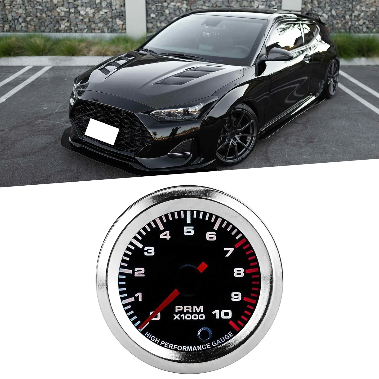 RPM Tachometer, 2in 10,000 RPM 7 Color LED Shift Light Tachometer Gauge for 4, 6, 8 Cylinder Gas Engines - Image 5