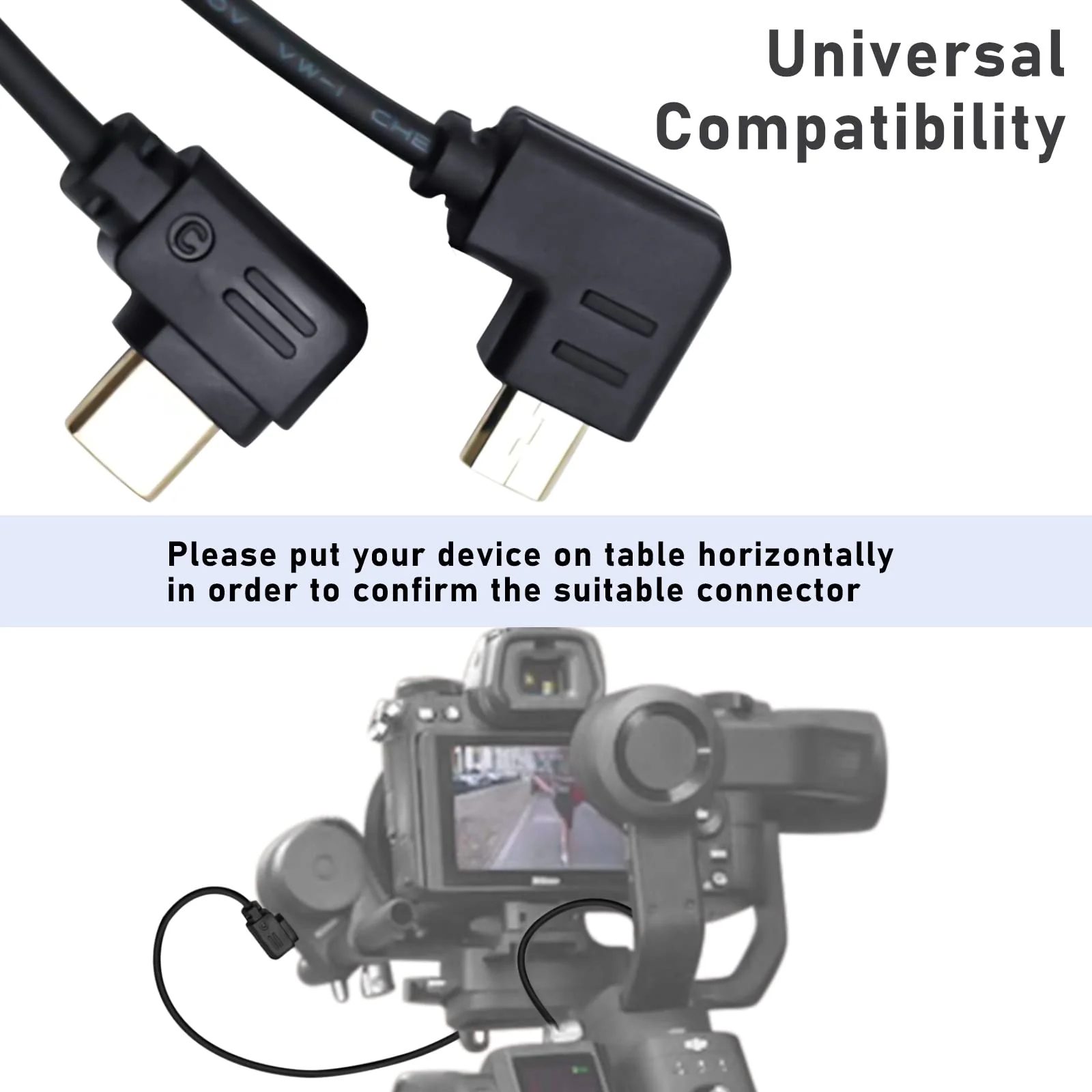 RSS Control Cable, USB-C to Multi-USB Multi-Camera Control Cable for DJI Ronin-SC to for Sony A9, A7, A7S, A7/A7S/A7R II, A7/A7R III 30cm (Upwards) - Image 5
