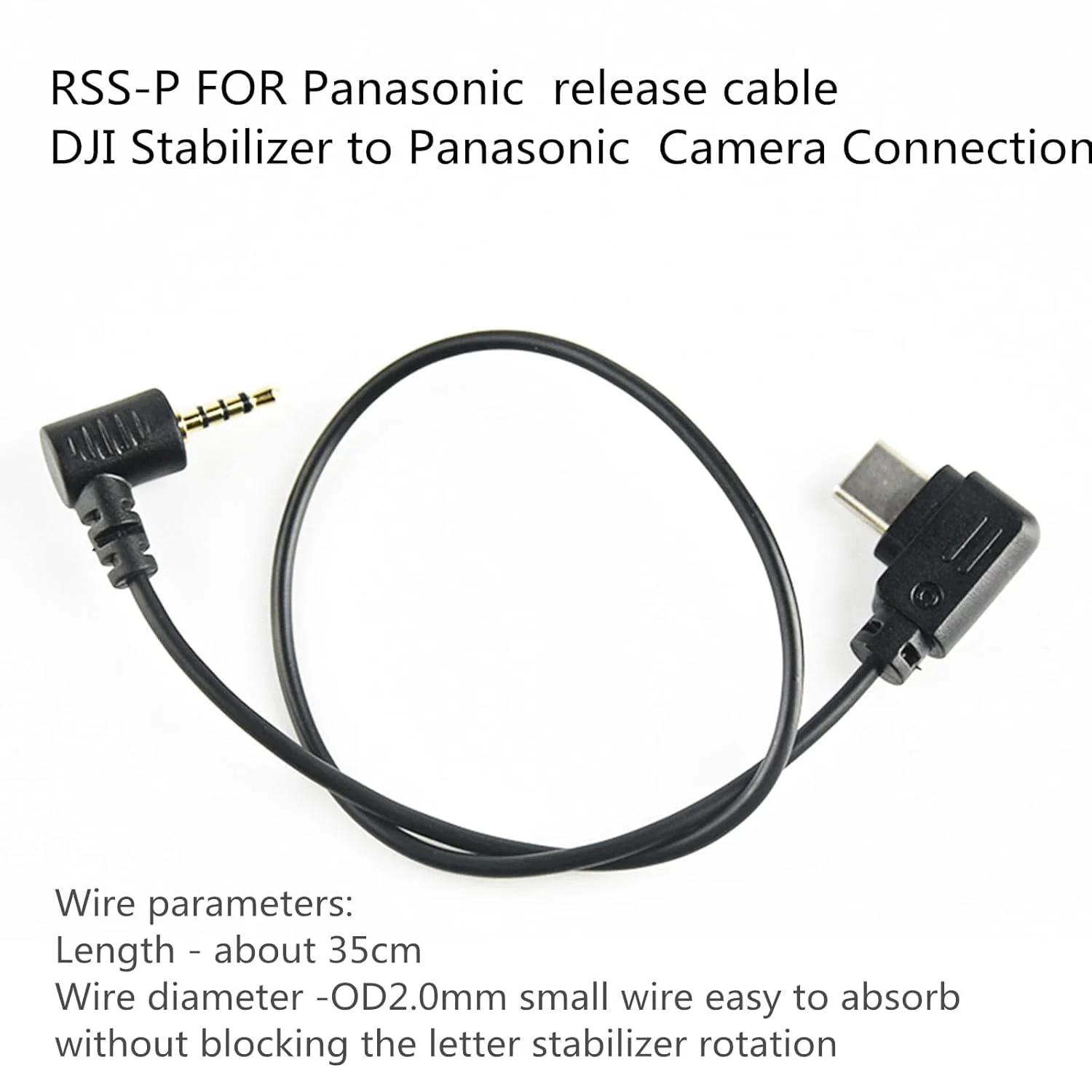 RSS-P Camera Shutter Release Cable for Panasonic GH5S, GH5, G9, Compatible with DJI Ronin Stabilizer, TRRS 2.5mm Remote Control for Photo and Video - Image 3