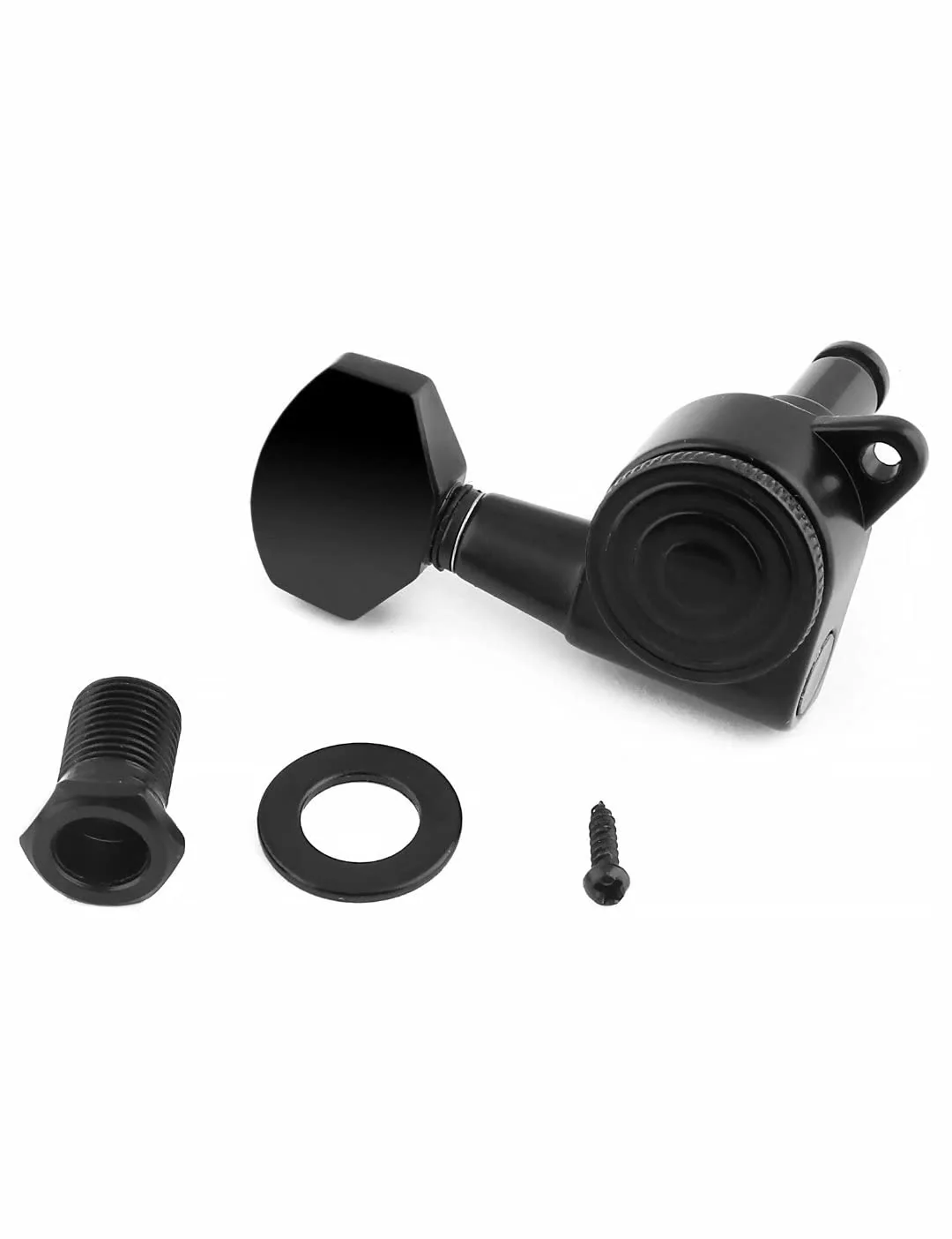 Rubatone Locking Guitar String Tuning Pegs Sealed Machine Heads Tuners Tuning Keys 6 In Line for Right Handed Electric Guitar or Acoustic Guitar Black. - Image 4