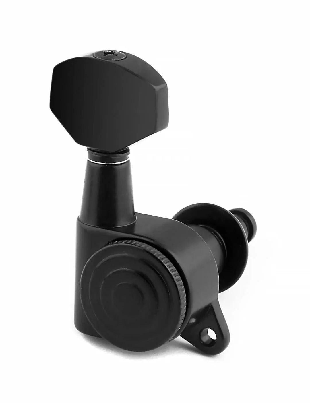 Rubatone Locking Guitar String Tuning Pegs Sealed Machine Heads Tuners Tuning Keys 6 In Line for Right Handed Electric Guitar or Acoustic Guitar Black. - Image 7
