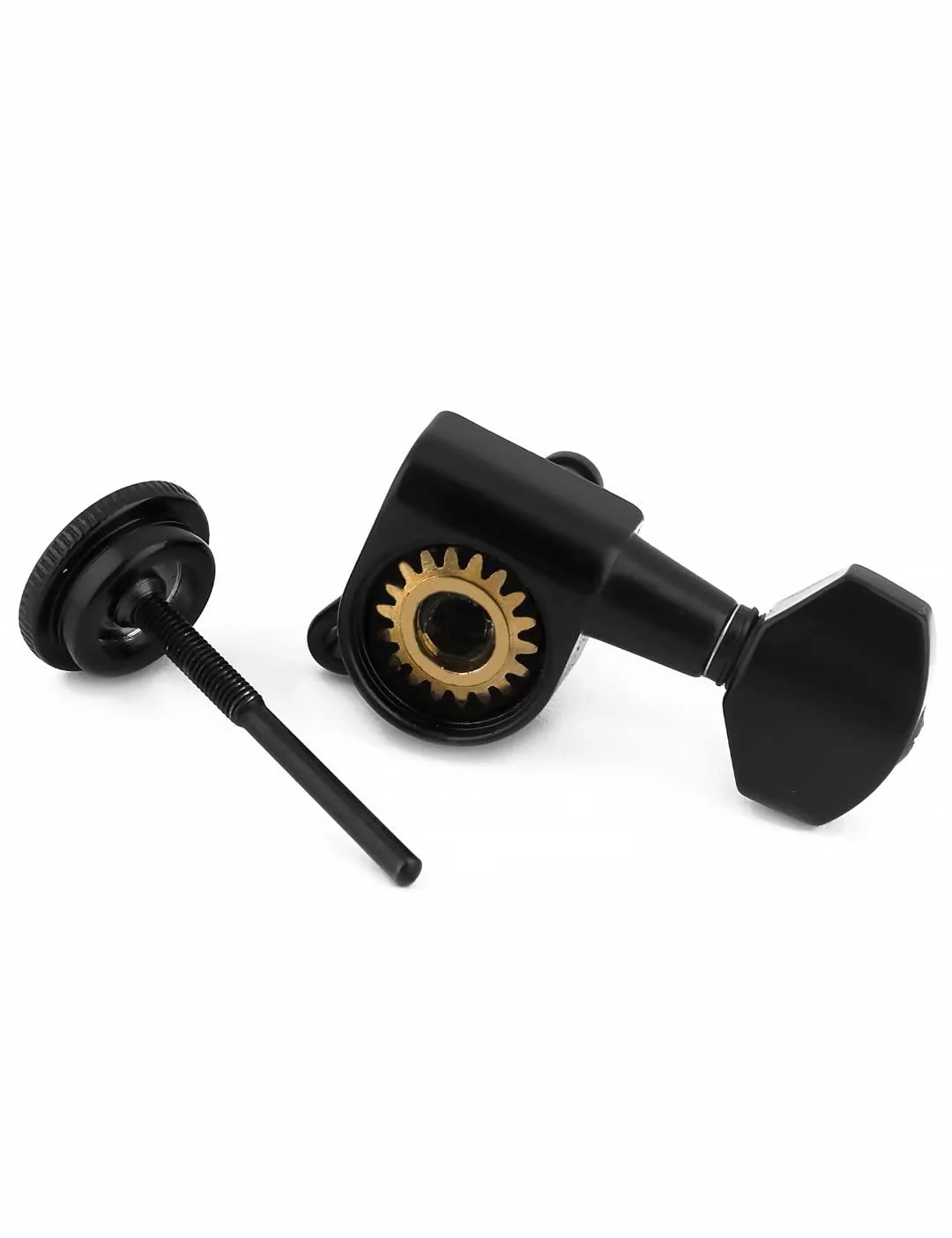 Rubatone Locking Guitar String Tuning Pegs Sealed Machine Heads Tuners Tuning Keys 6 In Line for Right Handed Electric Guitar or Acoustic Guitar Black. - Image 8