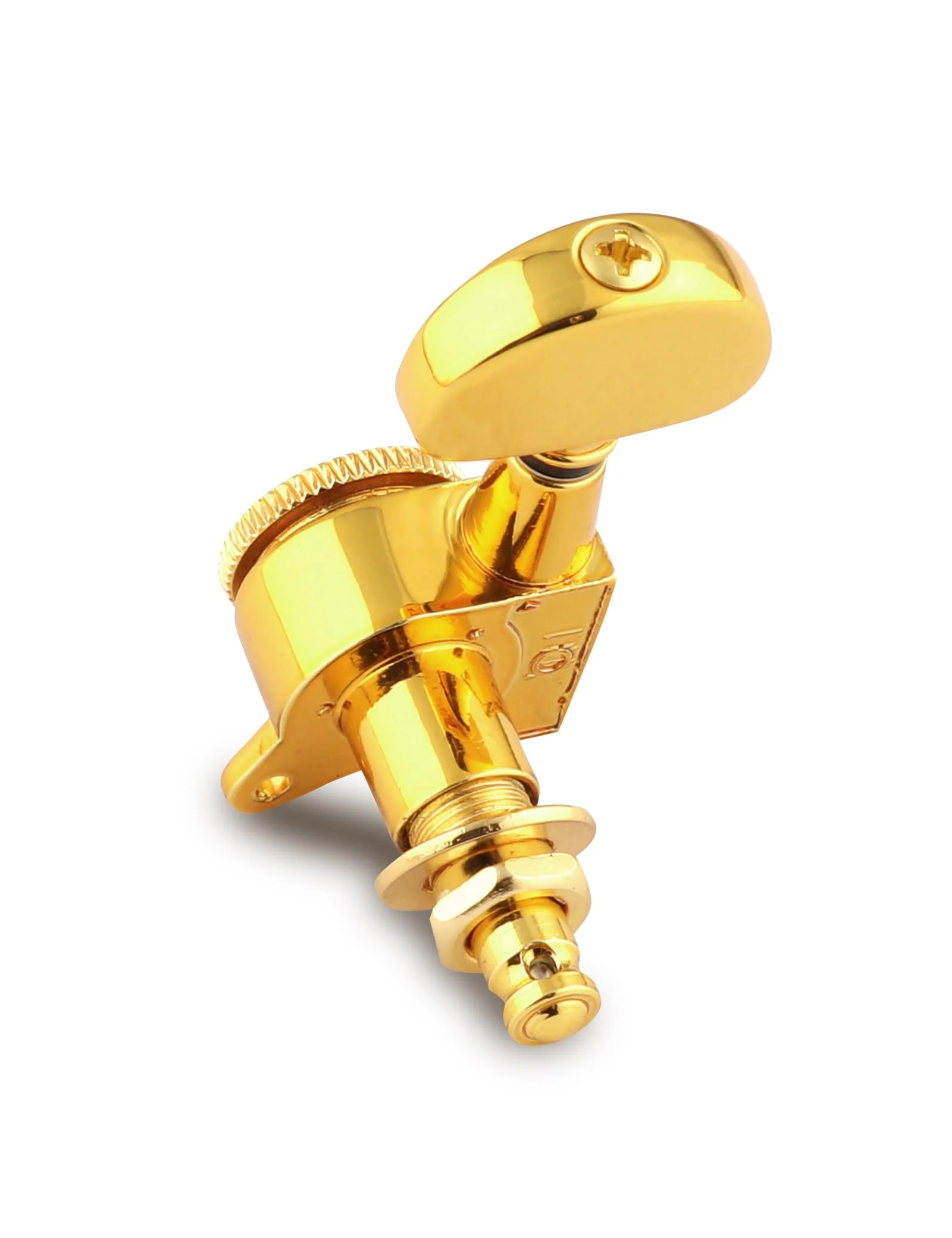 Rubatone Locking Guitar String Tuning Pegs Sealed Machine Heads Tuners Tuning Keys 6 In Line for Right Handed Electric Guitar or Acoustic Guitar Half Round Head Gold. - Image 7