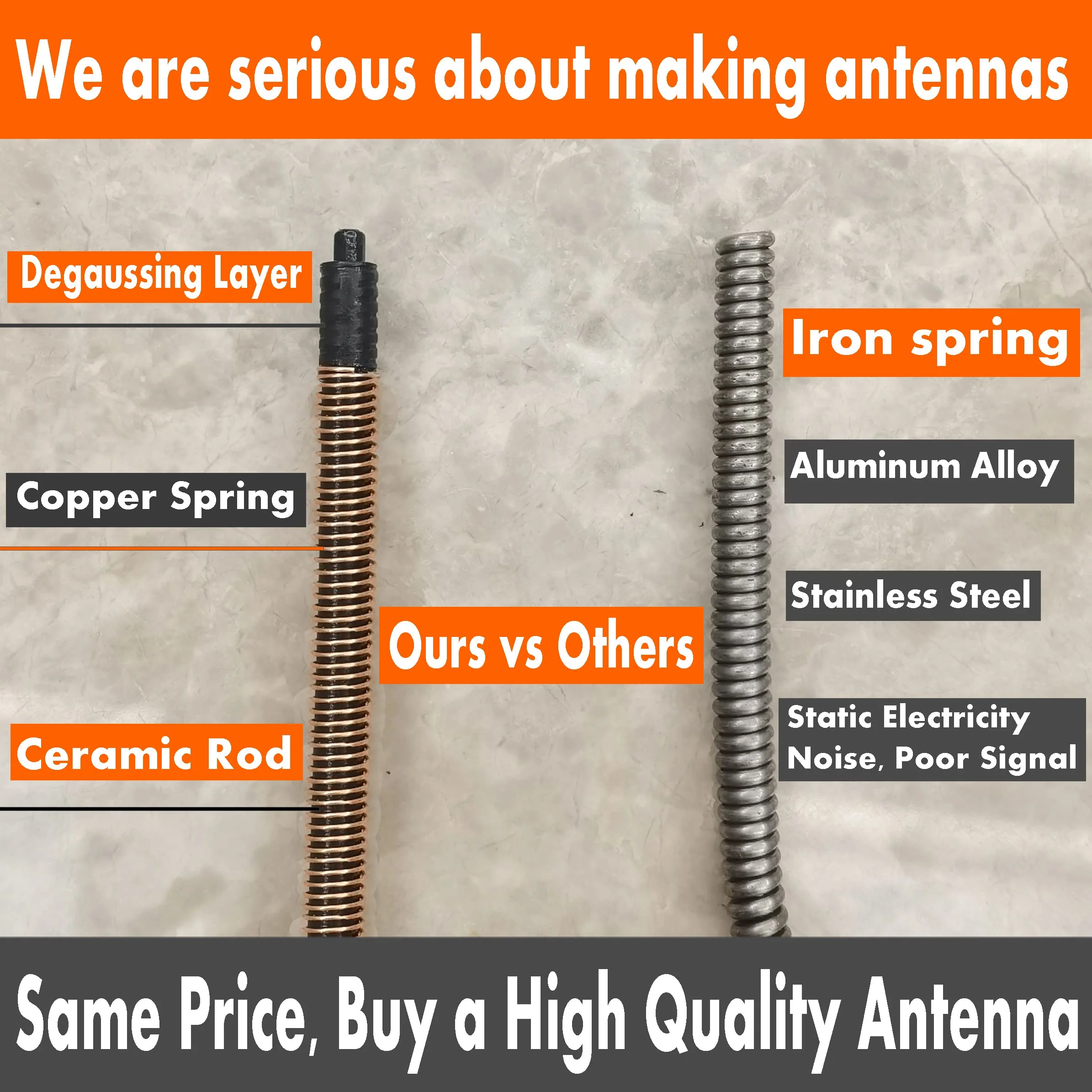 Rubber Antenna for Scion iQ (2012-2015), Scion xA (2004-2006), Scion tC (2005-2016) - 7 Inch Car Wash Proof, Internal Copper Coil Antenna Mast Replacement - Image 7
