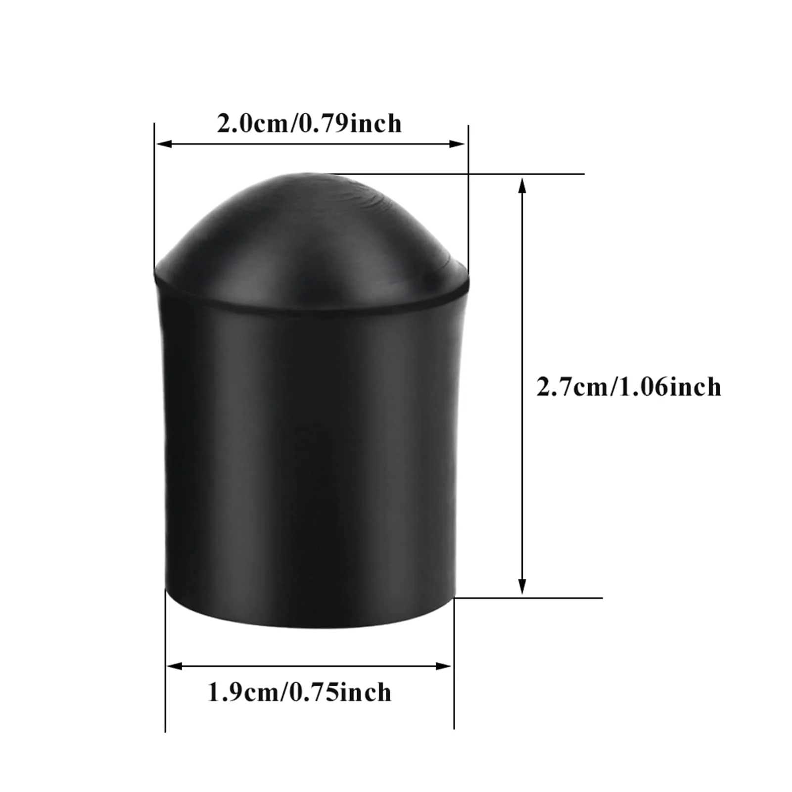 Rubber End Caps, 2pcs Upright Bass Endpin Rubber Tip Stopper Replacement Protector End Cap for Double Bass End Pin Protector(Inner Diameter: approx. 9.5mm) - Image 3