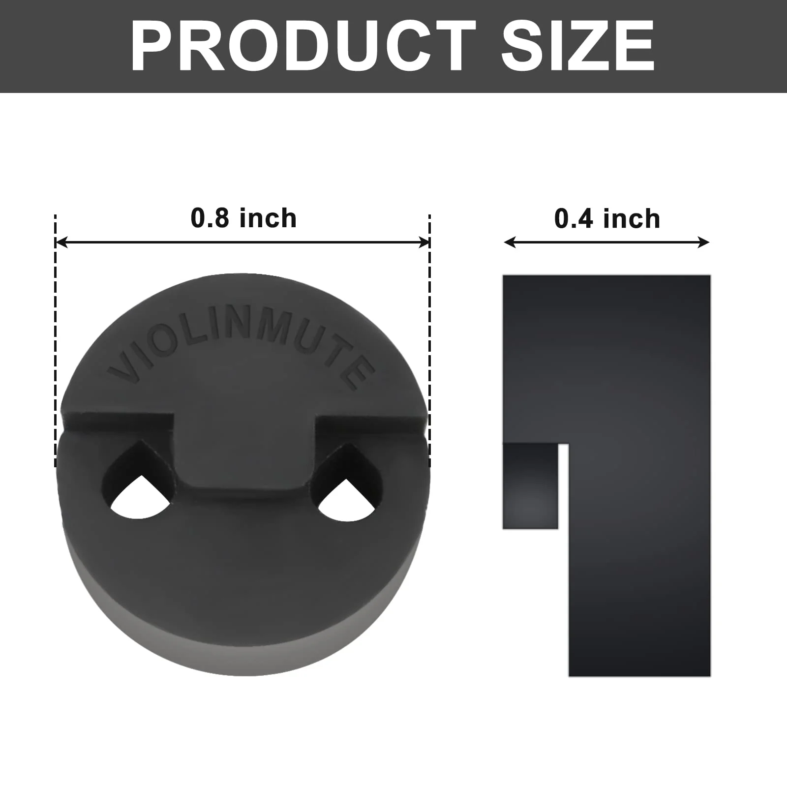 Rubber Violin Practice Mute Set, 10 Pack Round Tourte Style Mute for Violin and Small Viola & 2 Pack Claw Style 4/4 Violin Practice Mute,Ultra Practice Silencer(Black) Full Size Violin Mute Set1 - Image 3