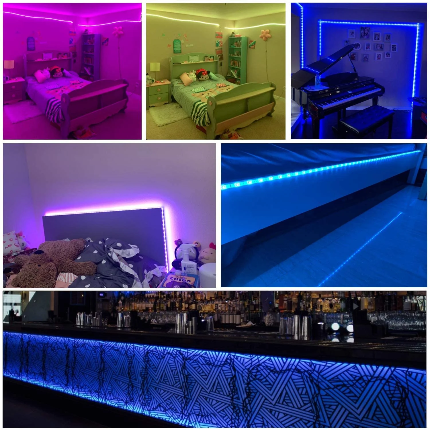 RUISHINE Battery Operated LED Strip Lights 32.8ft, Battery Powered Led Strip Lights for Bedroom Color Changing APP Remote, USB Led Lights for TV, Room, Kitchen, Party - Image 6