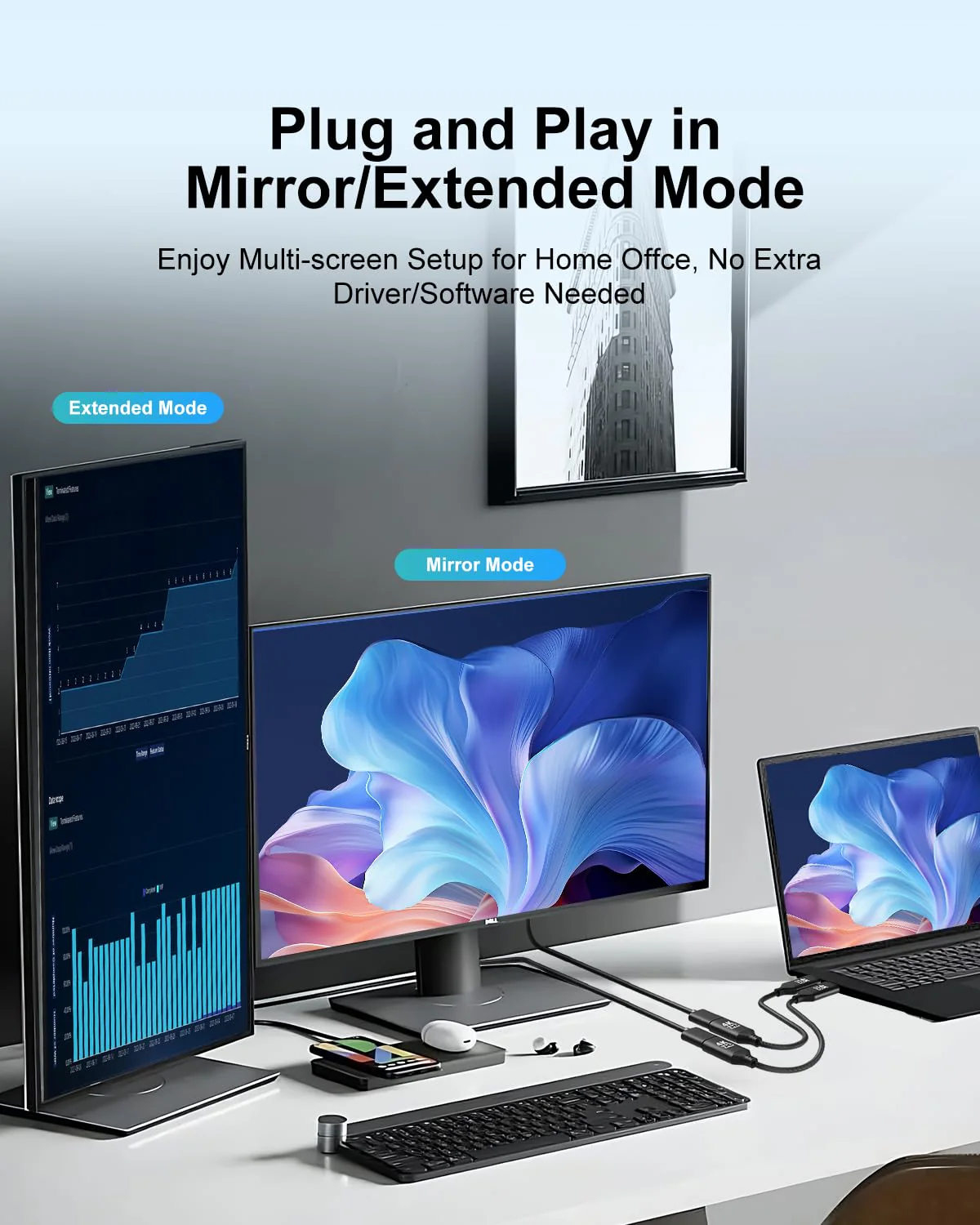 RUIZHI 4K Display Port to HDMI Adapter 2Pack,Unidirectional DP to HDMI 2K@60Hz 1080P@120Hz UHD Cable Nylon Braided Aluminum case Converter(Male to Female) Compatible for Dell, Lenovo, HP,GPU, AMD 2-Pack Black - Image 3