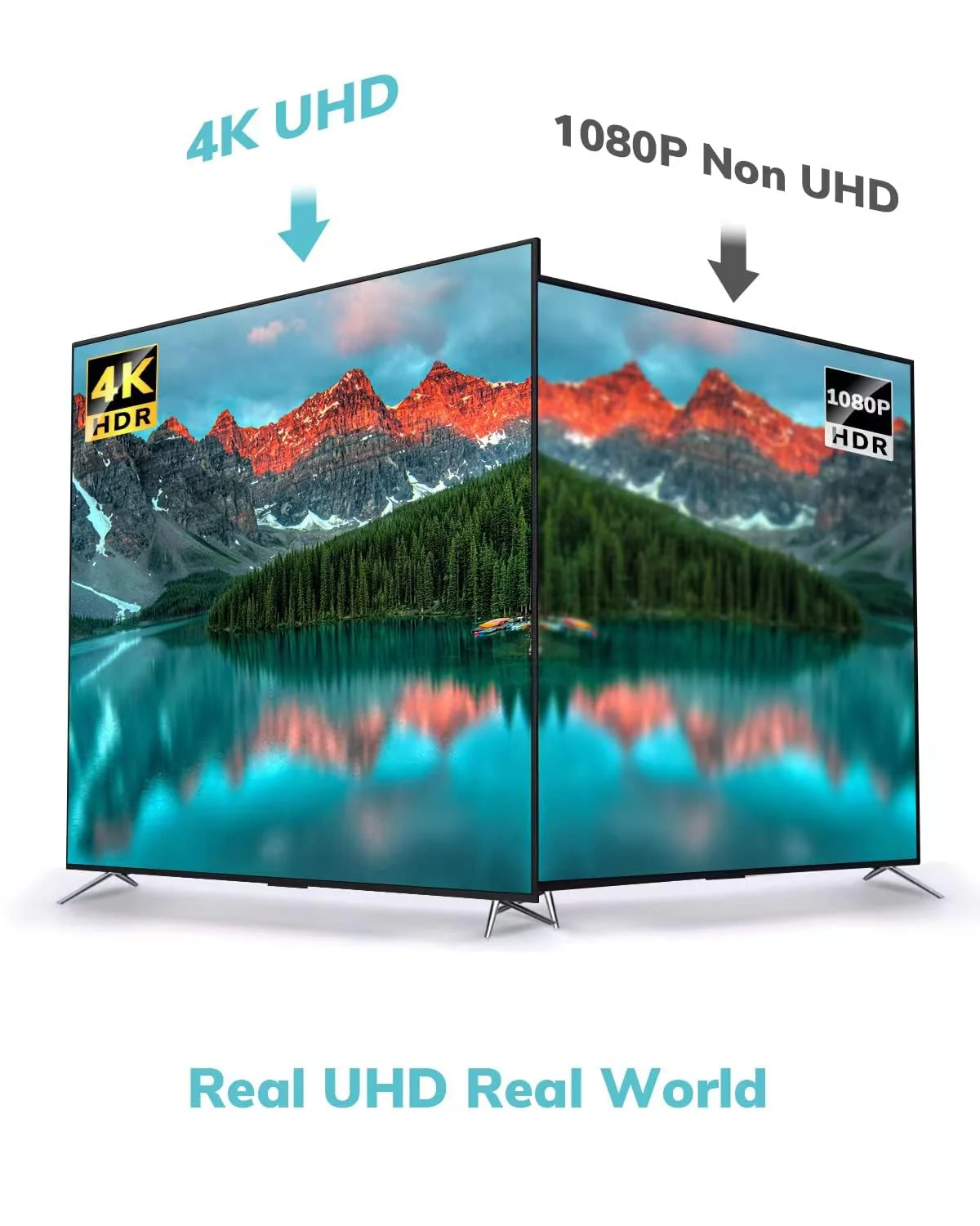 RUIZHI 4K Display Port to HDMI Adapter 2Pack,Unidirectional DP to HDMI 2K@60Hz 1080P@120Hz UHD Cable Nylon Braided Aluminum case Converter(Male to Female) Compatible for Dell, Lenovo, HP,GPU, AMD 2-Pack Black - Image 5
