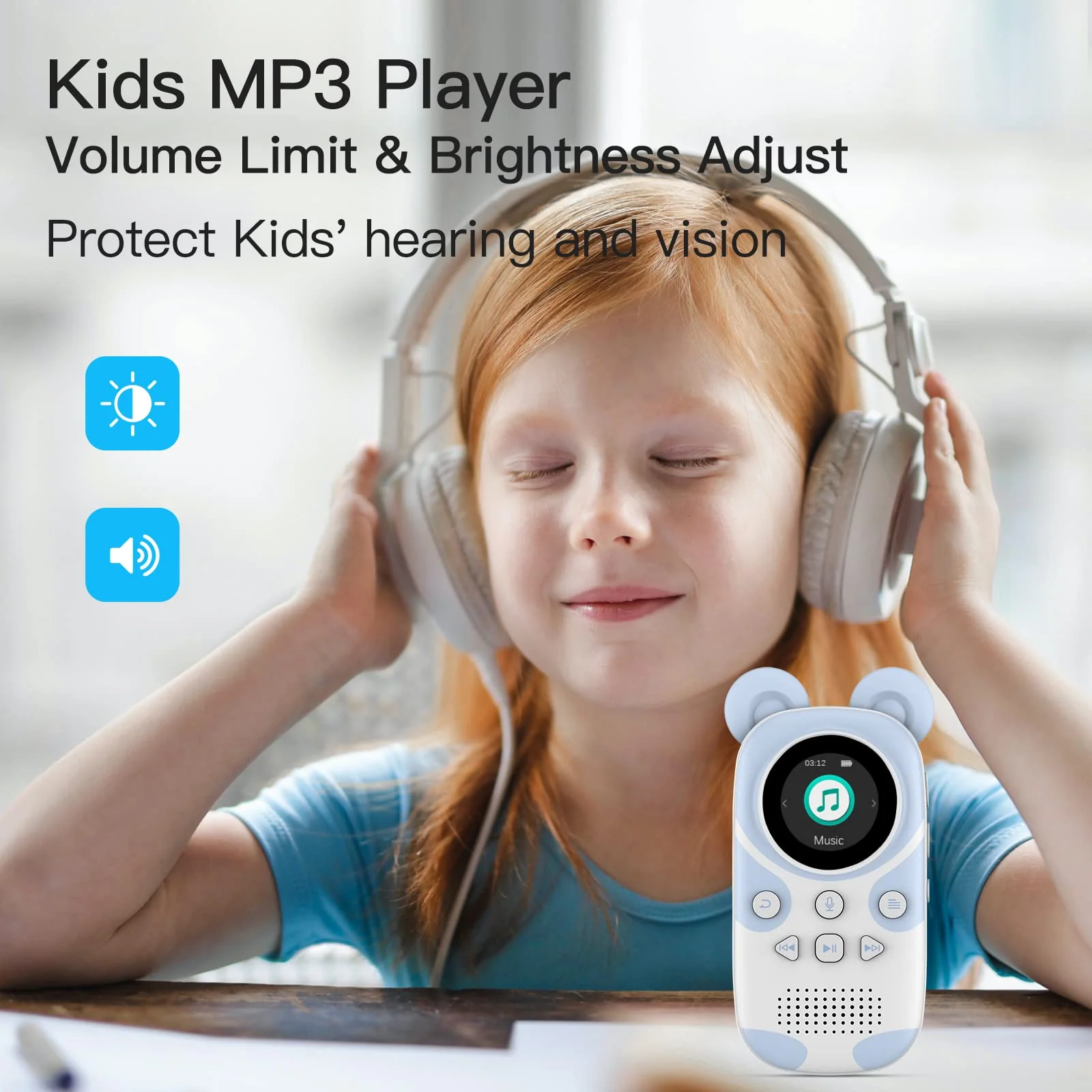 RUIZU 64GB Bluetooth MP3 Player for Kids, Cartoon Zoo Portable Music Player, Child MP3 Player with Bluetooth, Speaker, FM Radio, Voice Recording, Stopwatch, Pedometer, Expandable 128GB Micro SD Card - Image 2