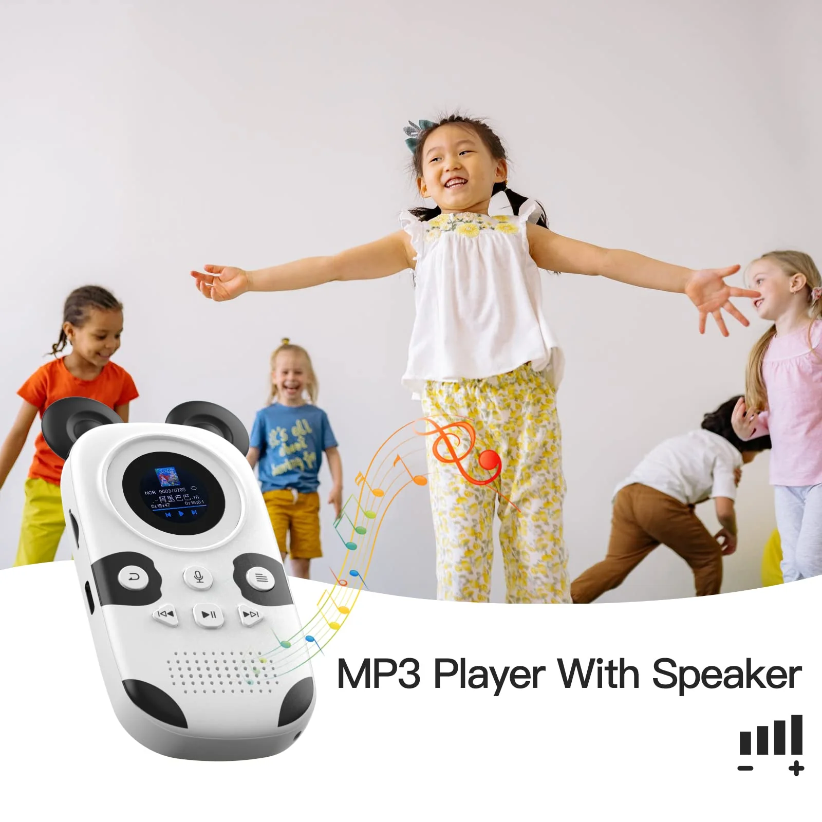 RUIZU 64GB MP3 Player for Kids, Cute Panda Portable Music Player MP3, Child MP3 Player with Bluetooth 5.3, Speaker, FM Radio, Voice Recorder, Alarm Clock, Stopwatch, Pedometer, Support up to 128GB - Image 4