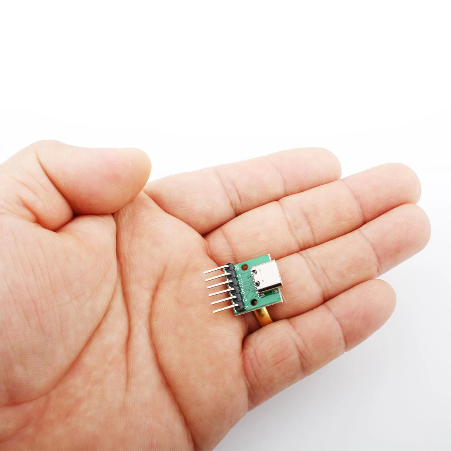 RUNCCI-YUN Pack of 10 USB C Breakout Board to DIP PCB Adapter Breakout Test Board with Curved, Pin 2.54 mm Pitch, 16 Pin 3.1 Type C to 6P DIY Converter - Image 6