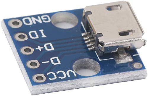 RUNCCI-YUN Pack of 20 USB to DIP Adapters, 2.54 mm Micro USB Socket, 5-Pin B-Type, PCB Converter Module Board, for DIY USB Power Supply/Breadboard - Image 2