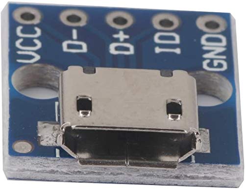 RUNCCI-YUN Pack of 20 USB to DIP Adapters, 2.54 mm Micro USB Socket, 5-Pin B-Type, PCB Converter Module Board, for DIY USB Power Supply/Breadboard - Image 3