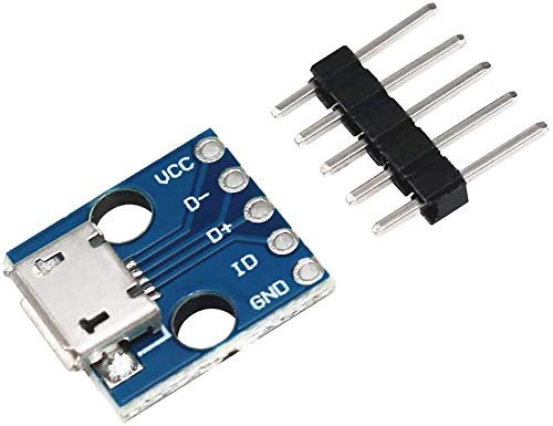 RUNCCI-YUN Pack of 20 USB to DIP Adapters, 2.54 mm Micro USB Socket, 5-Pin B-Type, PCB Converter Module Board, for DIY USB Power Supply/Breadboard - Image 6