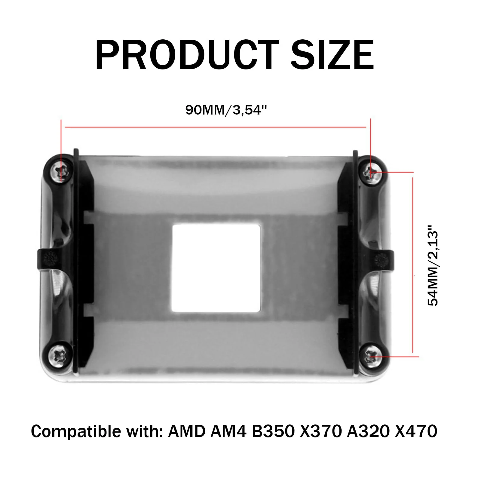 Ryaupy AM4 Backplate CPU Cooler - Heatsink Holder with Screws - Computer Heatsink Back Plate Compatible with AMD B350 X370 A320 X470 - Image 2