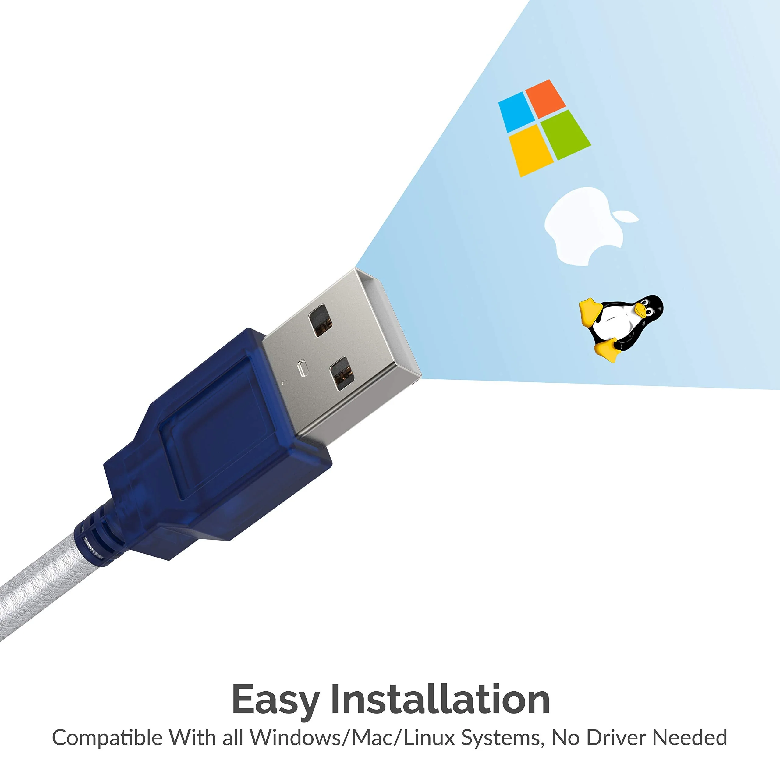 SABRENT USB 2.0 to Serial (9-Pin) DB-9 RS-232 Converter Cable, Prolific Chipset, HEXNUTS -, [Windows 10/8.1/8/7/VISTA/XP, Mac OS X 10.6 and Above] 2.5 Feet (CB-DB9P) 2.5 FT - Image 4