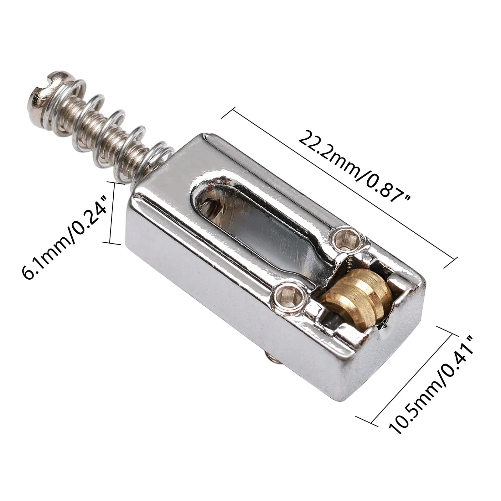 Saddle for Electric Guitar, 6 Roller Ball Bridge Saddles for Fender Strat Tele Electric Guitar (6 Pack, Silver) - Image 2