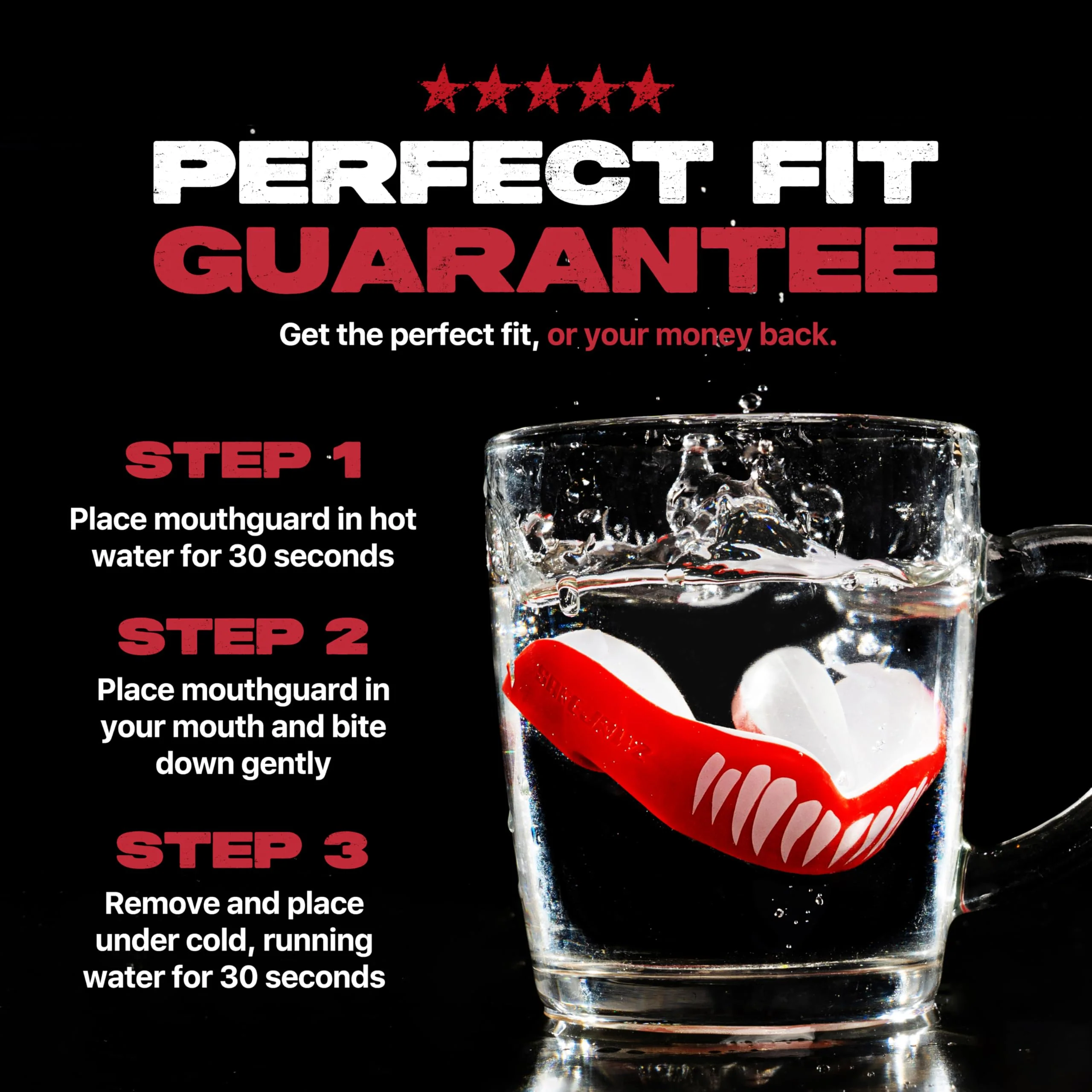 SAFEJAWZ Mouth Guard, Dual Layer Mouthguard for Adults with Case, Easy Fit Remoldable Mouthpiece for Football, Boxing, Lacrosse, MMA, Basketball & All Contact Sports (Adult 12+ Years, Viper Red) Adults 12+ Years - Image 5