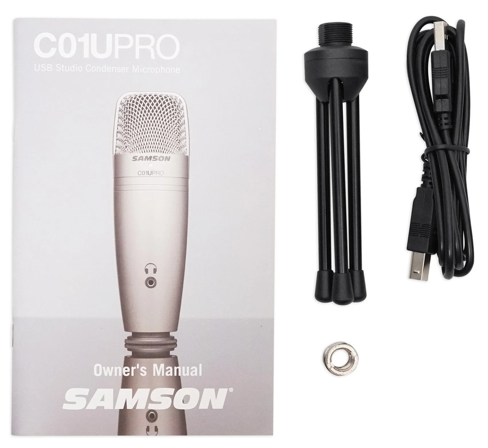 SAMSON C01U Pro USB Large Diaphragm Studio Condenser Microphone Mic+Tripod Stand - Image 5